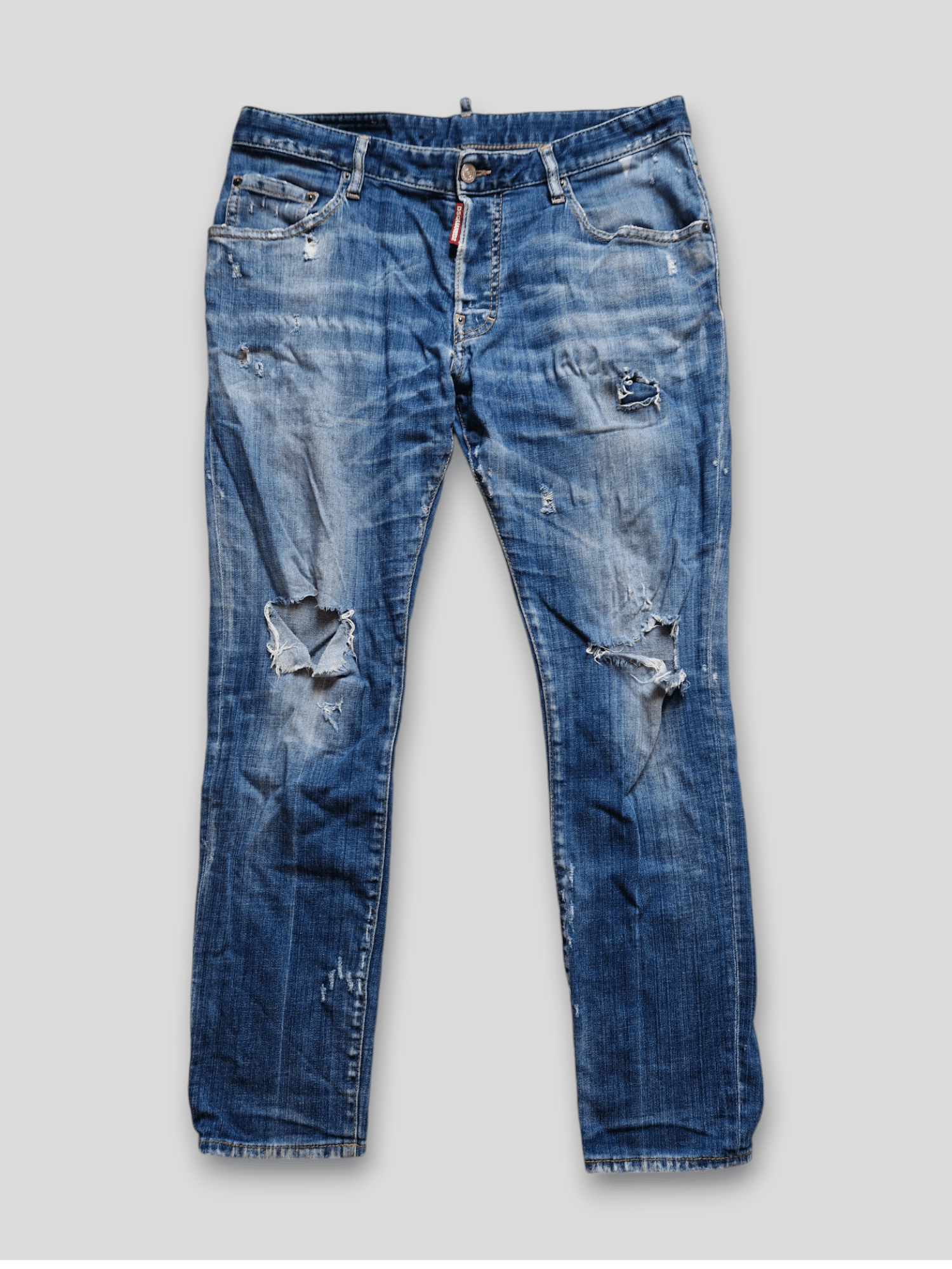 Dsquared2 Authentic DSQUARED2 ripped patch jeans denim distressed Size US 34 / EU 50 - 1 Thumbnail