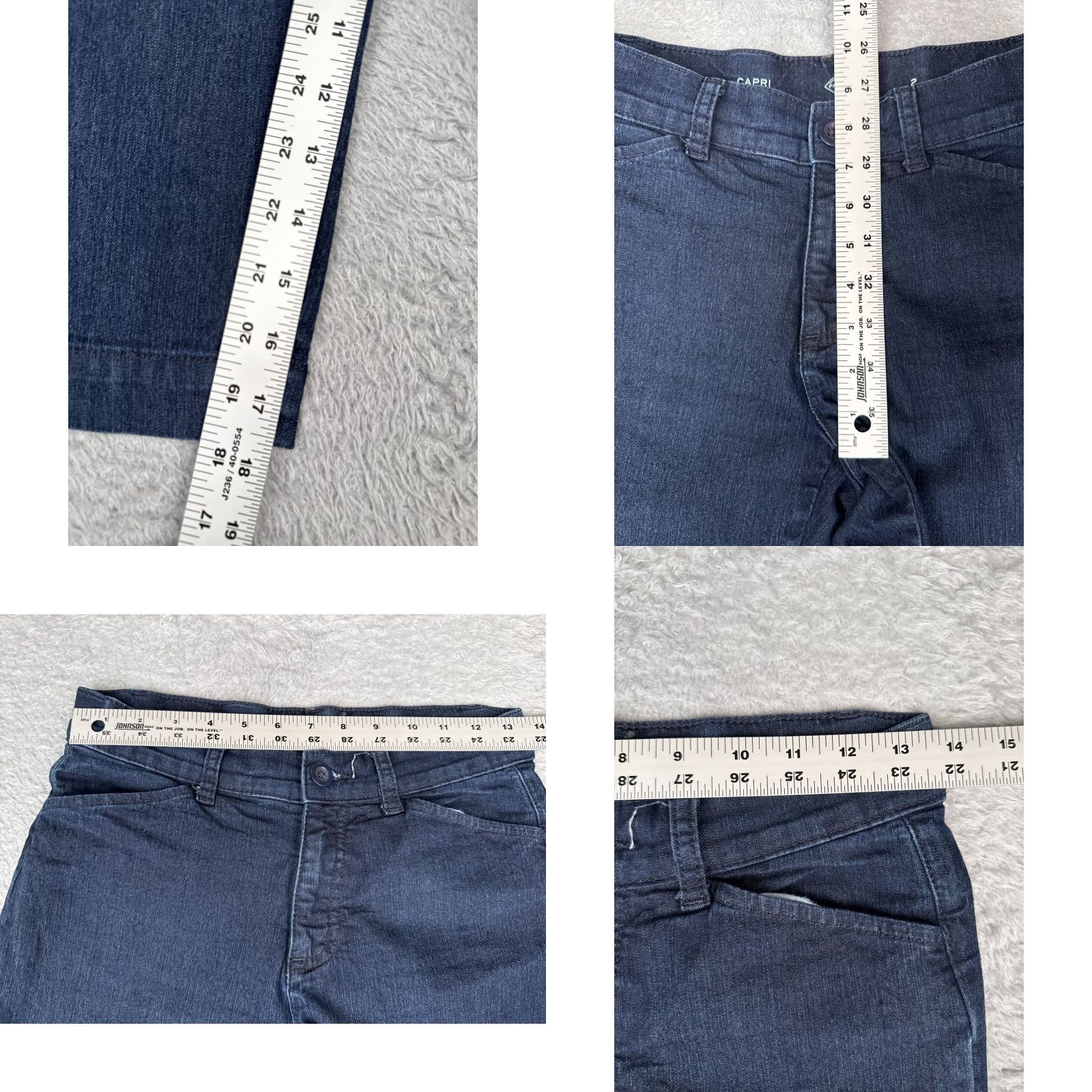 Vintage St Johns Bay Jeans Womens Capri Denim Blue 2 26x18 Regular Mid Rise 18 In Inseam 5-Pocket Size 26" / US 2 / IT 38 - 8 Thumbnail