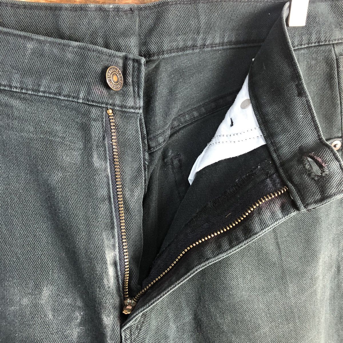 Levi's Levis 607 orange tag Black Denim jeans Pants #A2611 Size US 33 - 11 Thumbnail