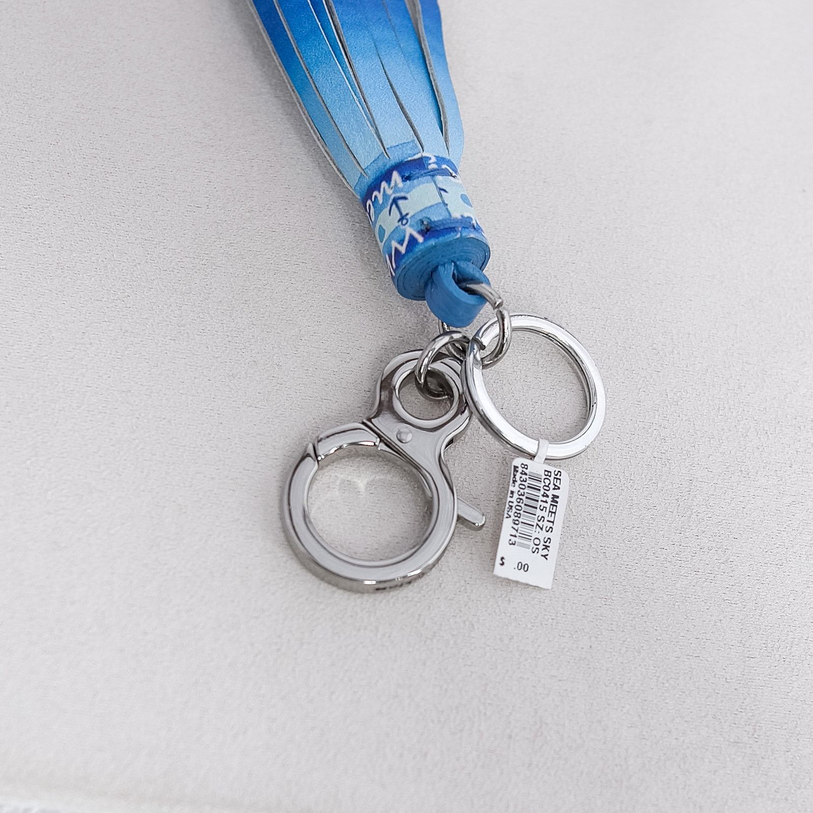 Brighton Brighton Sea Meets Sky Large Bag Tassel Key Ring Blue NWT Size ONE SIZE - 3 Thumbnail