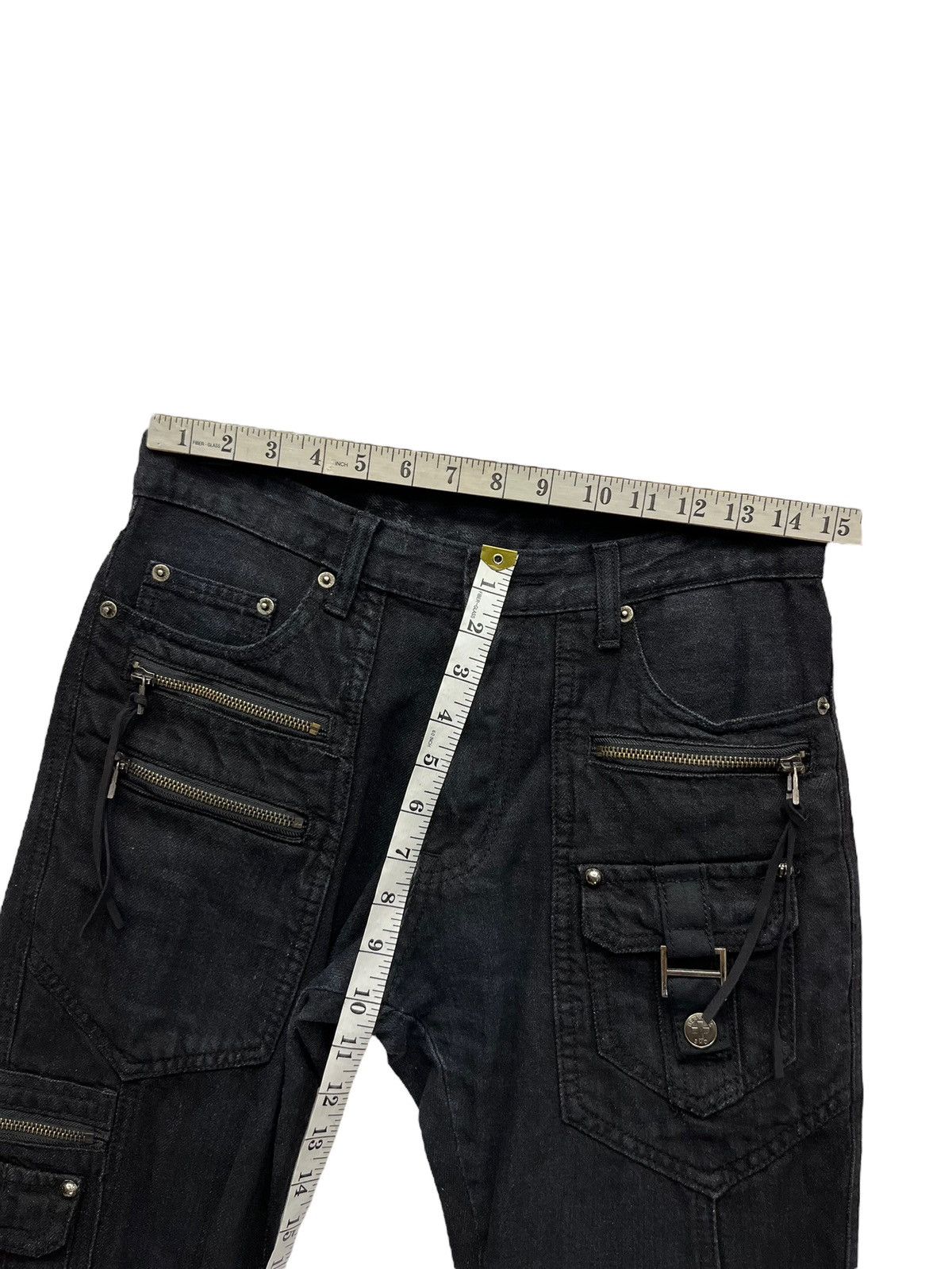 Seditionaries 🔥BERNINGS SHO Punk Bondage Multi Zipper Pocket Denim Cargo Size US 29 - 18 Thumbnail