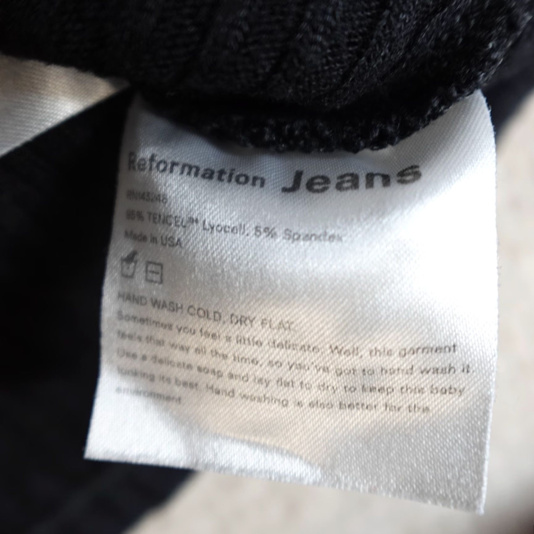 Reformation Reformation Top Blouse Short Sleeve Black Lyocell Knit Square Neck Womens Small Regular Fits Basic Casual Fall Spring Summer Size S / US 4 / IT 40 - 4 Thumbnail