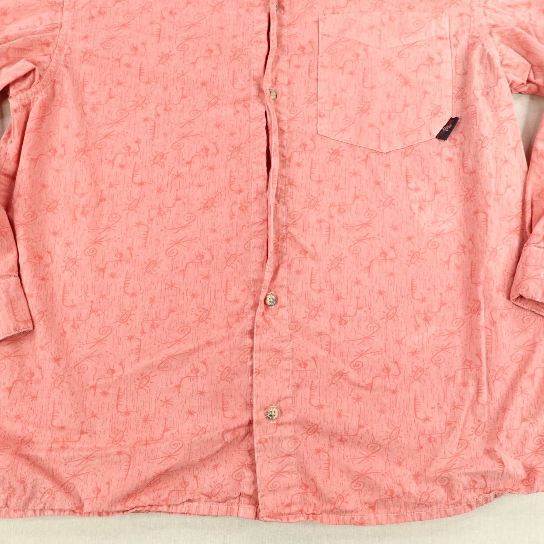 Gramicci VINTAGE Gramicci Shirt Mens Large Pink Geometric Button Up Long Sleeve Outdoors Hiking Size US L / EU 52-54 / 3 - 5 Thumbnail