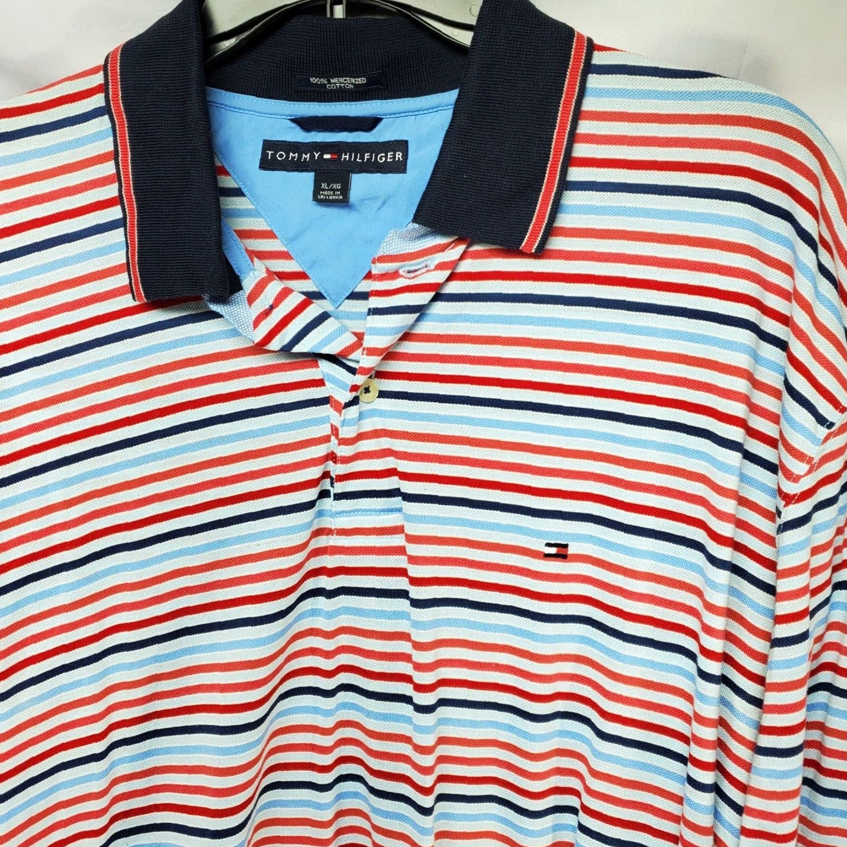 Red white and blue tommy hilfiger shirt online