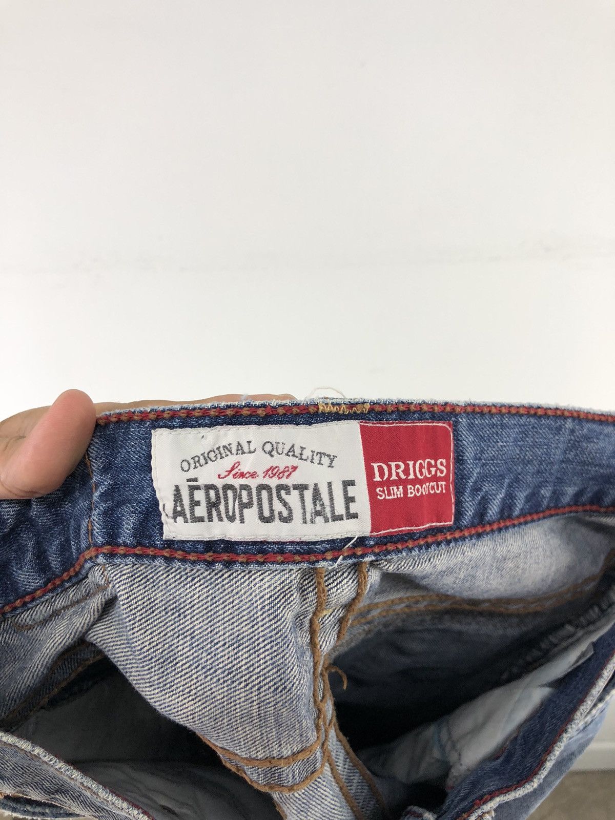 Aeropostale Vintage Aeropostale Driggs Slim Bootcut Distressed Jeans Size US 29 - 22 Thumbnail