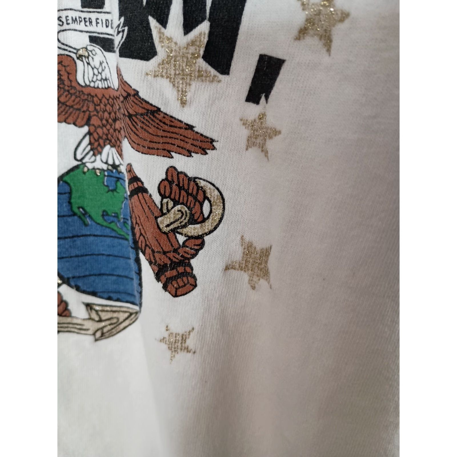 Soffe VINTAGE US MARINES Military T-shirt MJ Soffe Brother In Arms M White Mens 90s Size US M / EU 48-50 / 2 - 2 Thumbnail