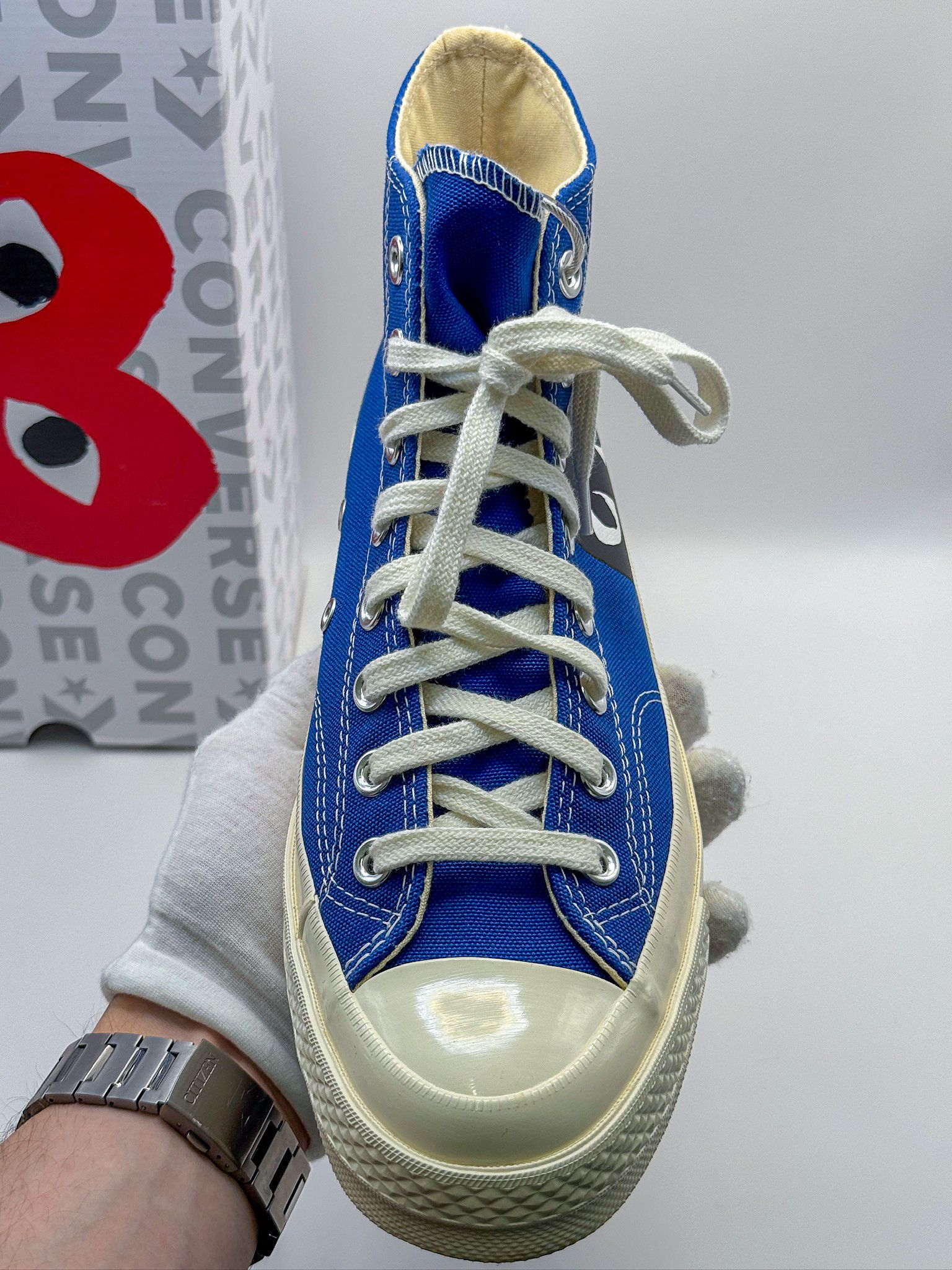 Comme des Garcons PLAY × Converse Converse x Comme des Garçons PLAY Chuck 70 High Blue Quartz Size US 8 / EU 41 - 8 Thumbnail