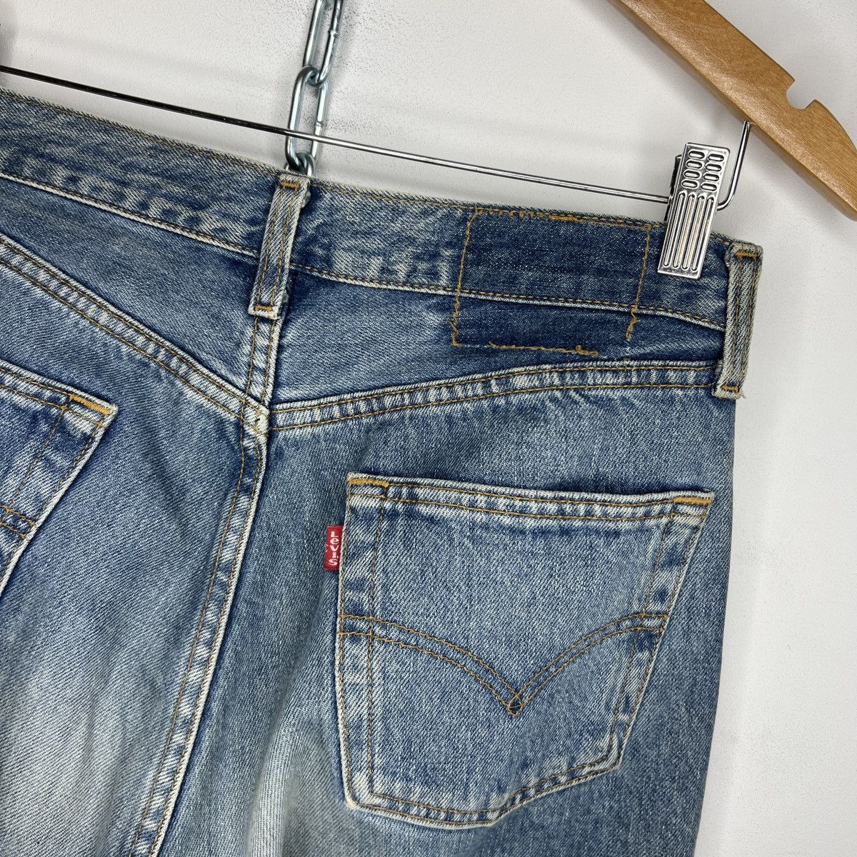 Levi's × Vintage Levi's 550 Vintage 90's Custom Made Leather Inserts Jeans Size US 30 / EU 46 - 9 Thumbnail