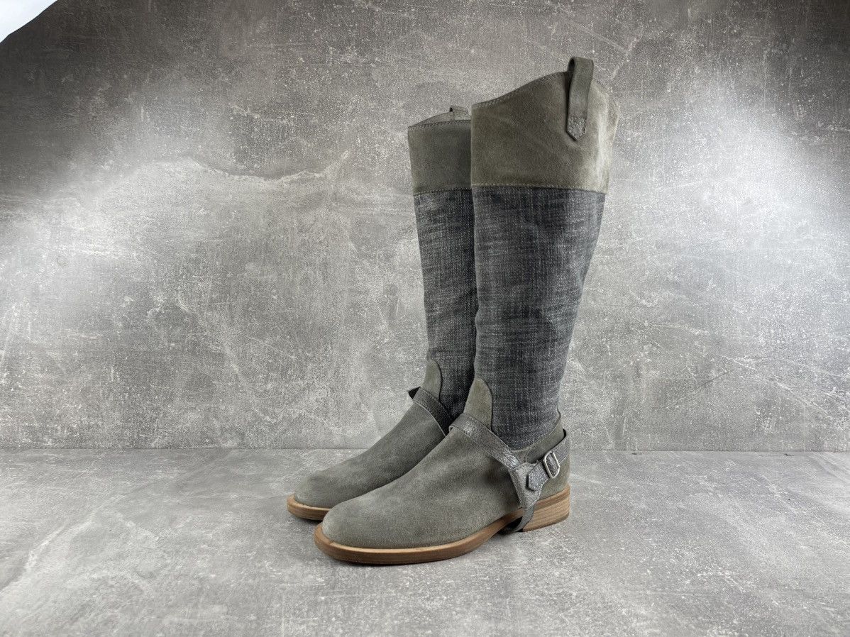 Brunello Cucinelli Brunello Cucinelli Tall Riding Archive Suede Riding Boots Size US 7 / IT 37 - 1 Thumbnail