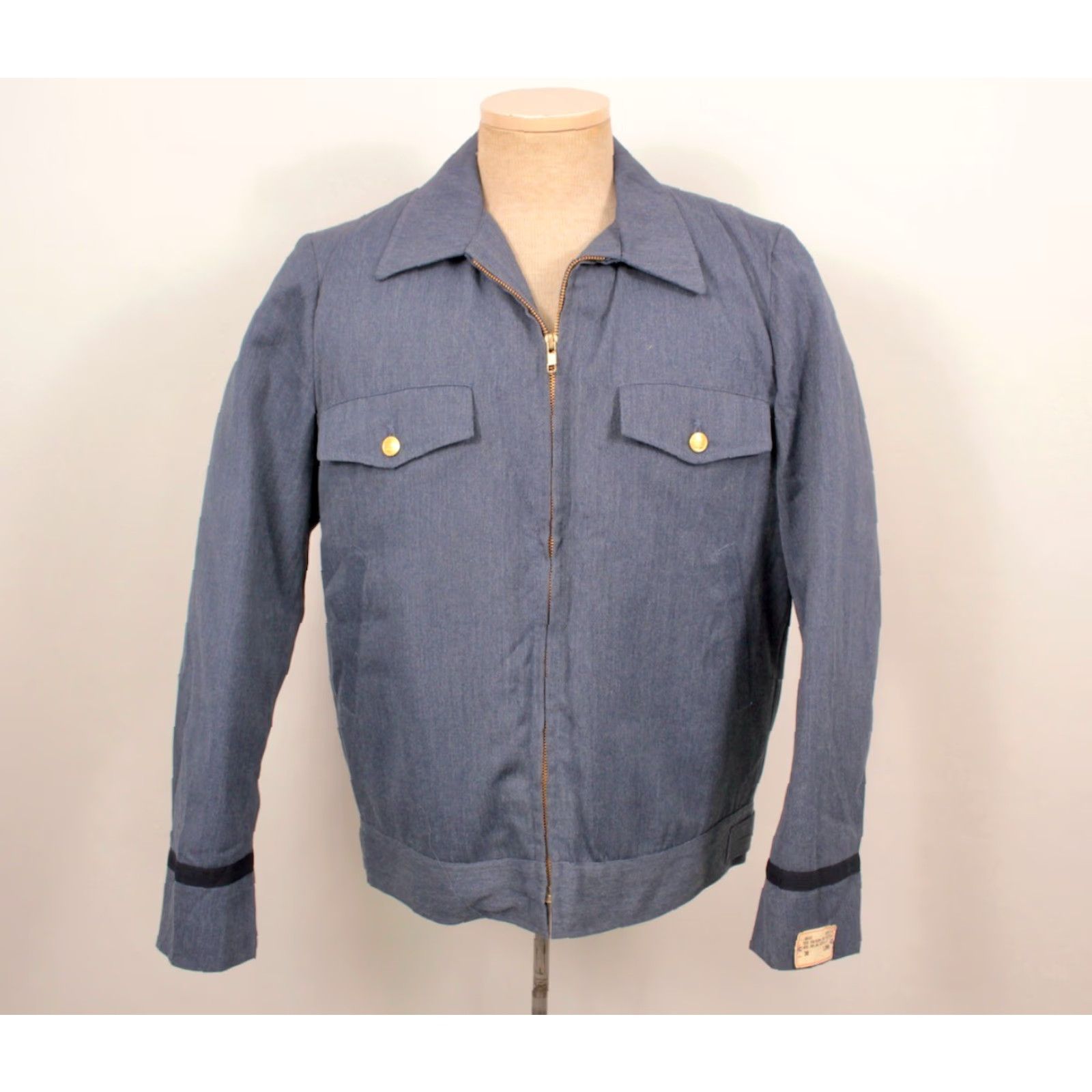 Vintage VTG NOS 70s Postal Carrier Jacket Blue US Nylon 38 Long Mens Mens Medium 1970s Mail Jacket Size US XXS / EU 40 - 2 Thumbnail
