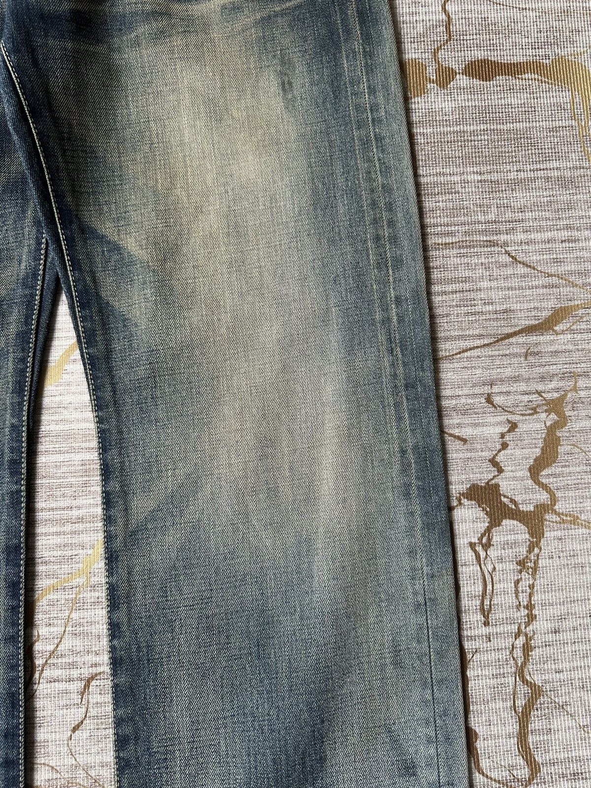 Vanquish Vanquish Tokyo Japan Blue Faded Denim Design Claw Marks Size US 33 - 9 Thumbnail