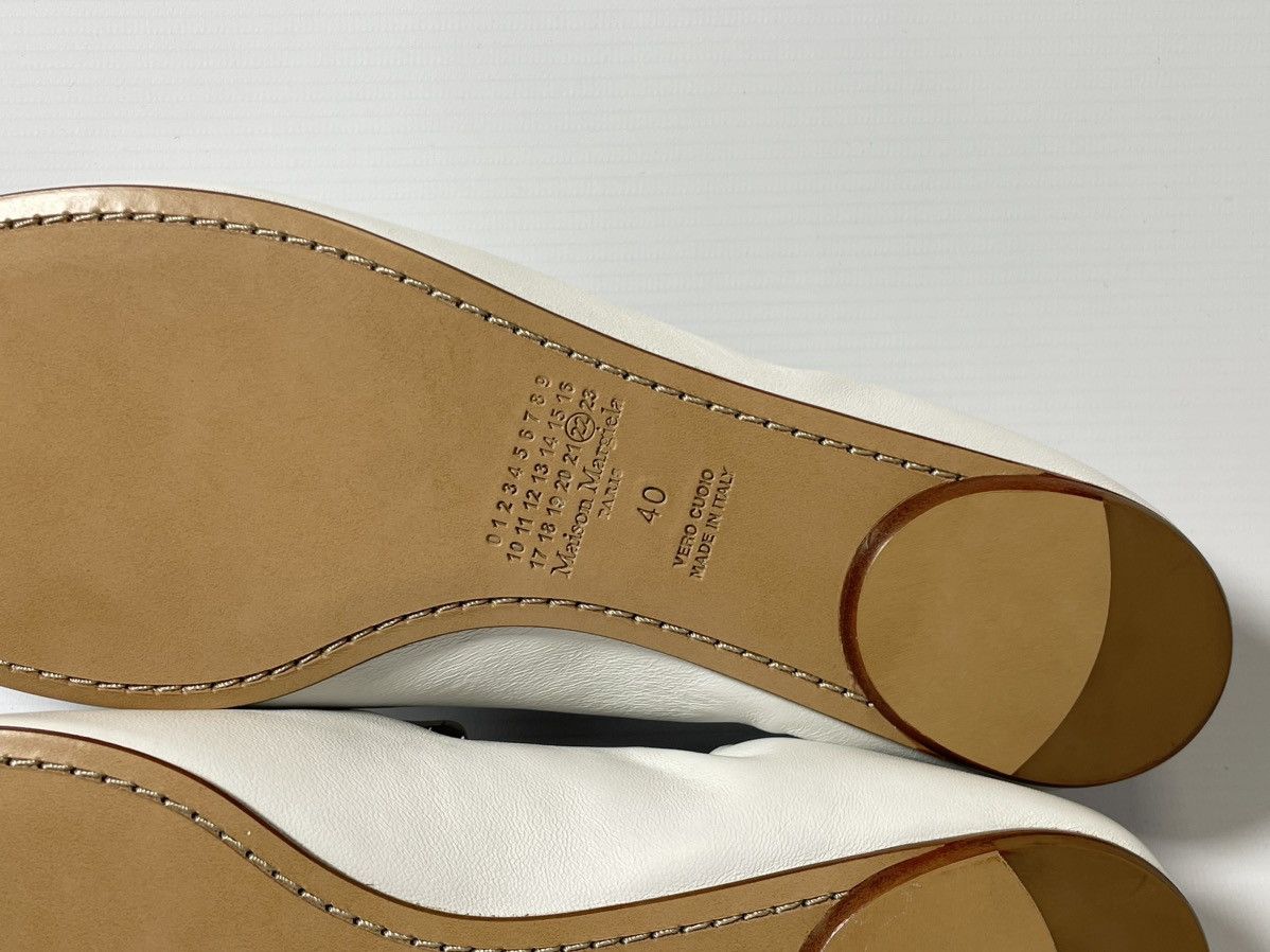 Maison Margiela S/S 21 White Leather Ballet Pump Loafers Size US 10 / IT 40 - 13 Thumbnail