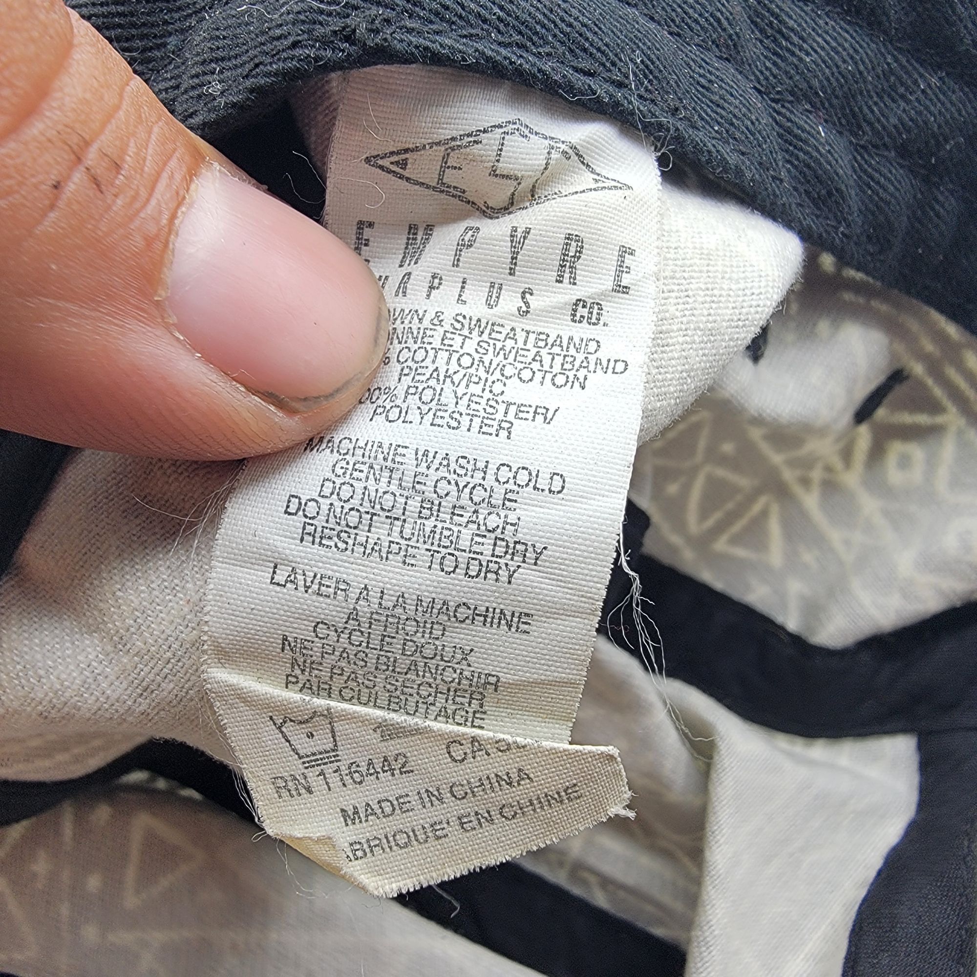 Other Empyre Surplus Adults Black Geometric Print Hat Cap Casual O Size ONE SIZE - 5 Thumbnail