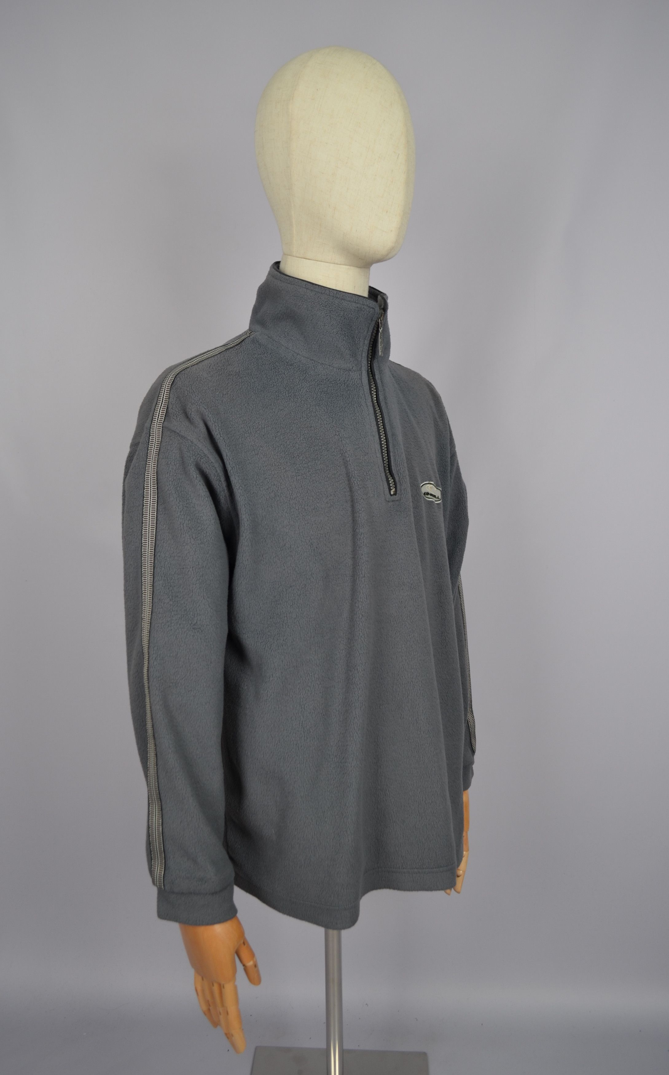 O'Neill × Vintage Vintage Oneill Santa Cruz 1/4 Zip Grey Surt Fleece Logo 90s Size US L / EU 52-54 / 3 - 7 Thumbnail