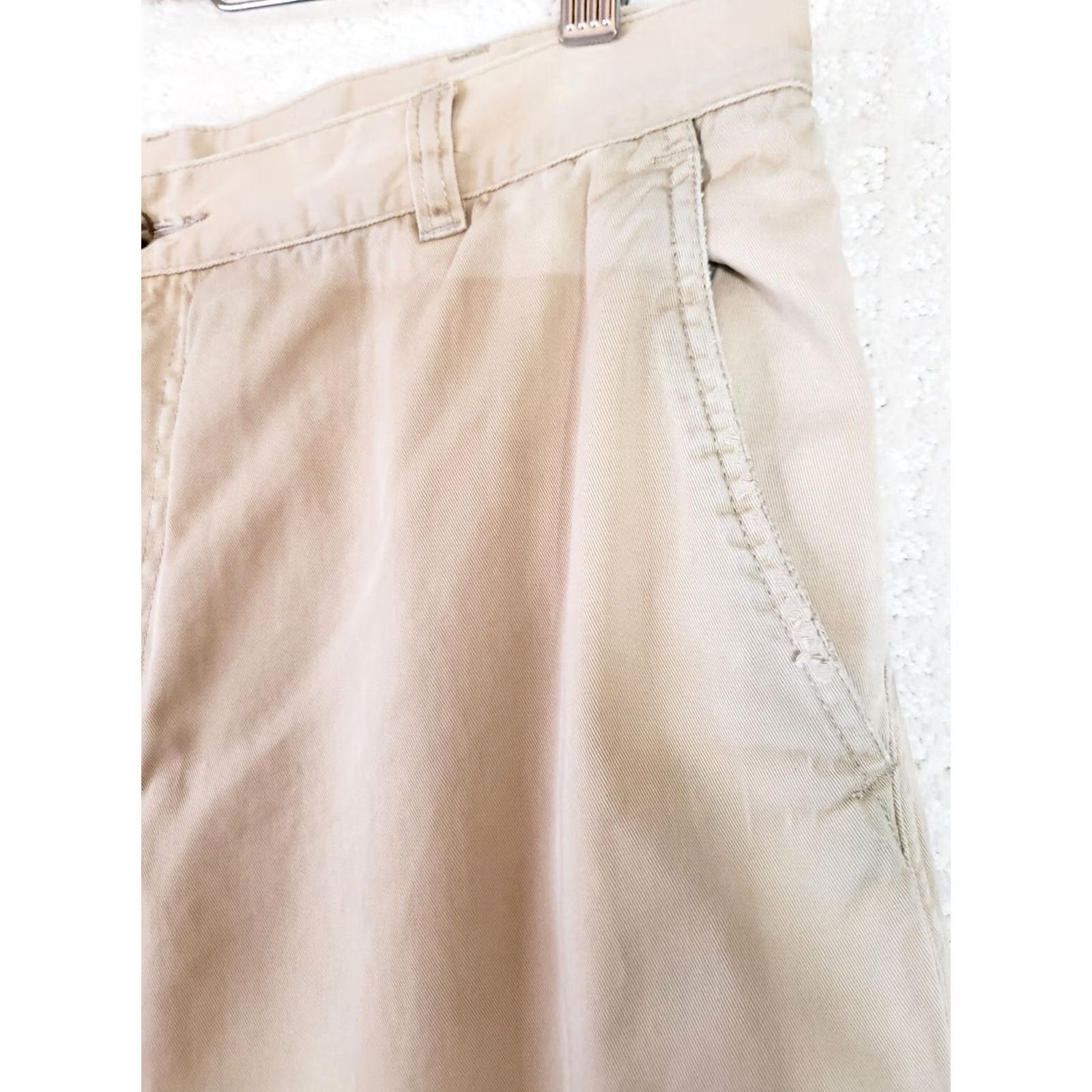Vintage VINTAGE Woolrich Pants Men 34x29.5" Khaki Flannel Lined Workwear 90s Size US 34 / EU 50 - 4 Thumbnail