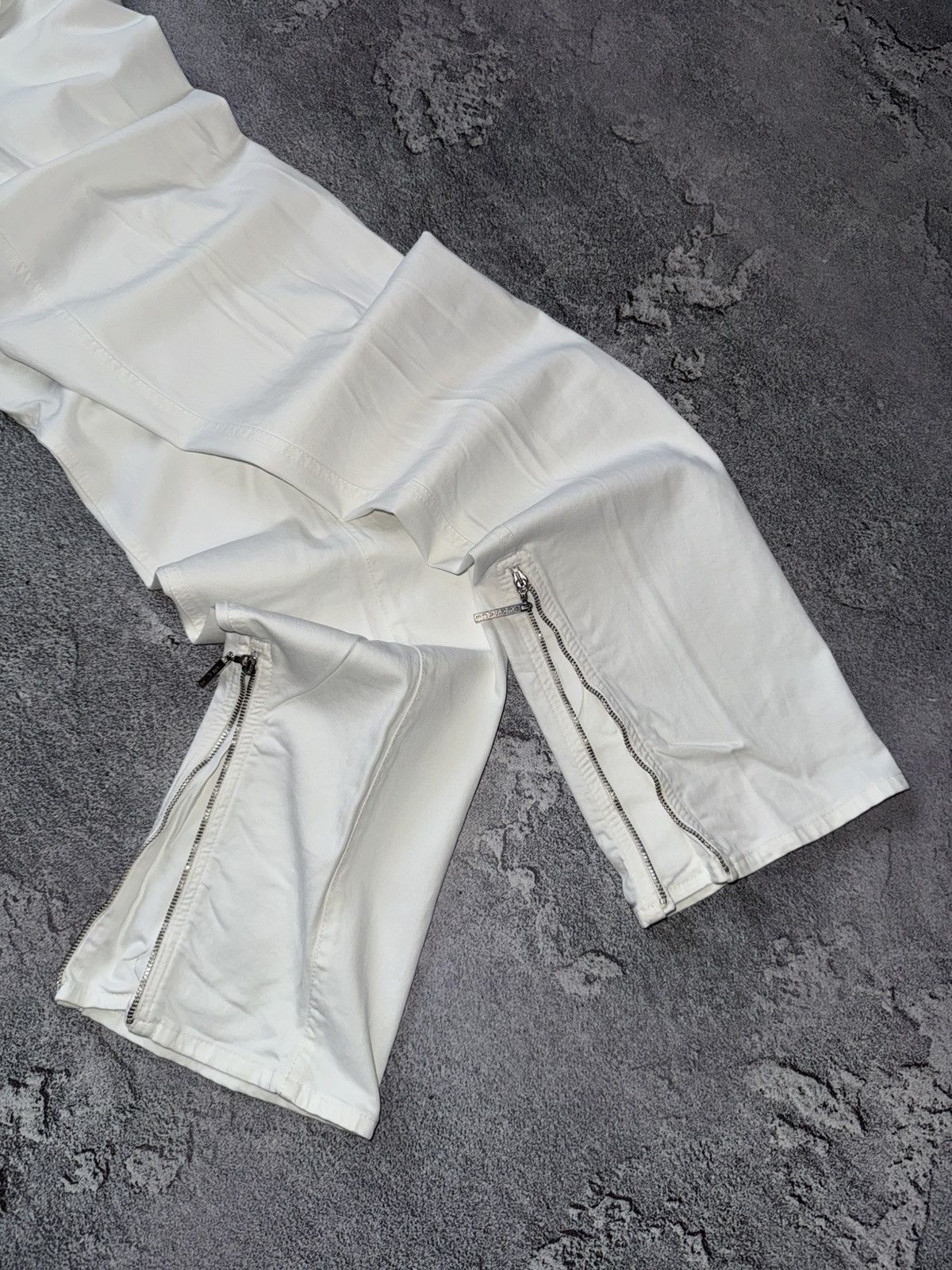 Versace × Versace Jeans Couture × Vintage Versace Jean couture 36 white pant trouser Jean chino flared Size 25" / US 0 / IT 36 - 4 Thumbnail