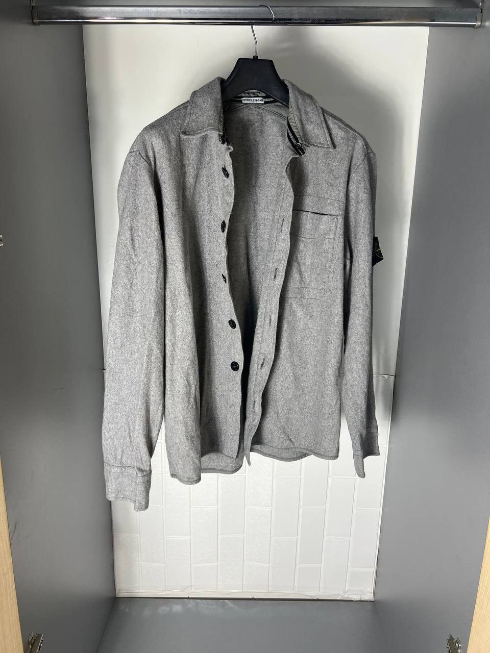 Stone Island VINTAGE STONE ISLAND RETRO WOOL ITALIAN DESIGNER SHIRT 90s Size US XXL / EU 58 / 5 - 5 Thumbnail
