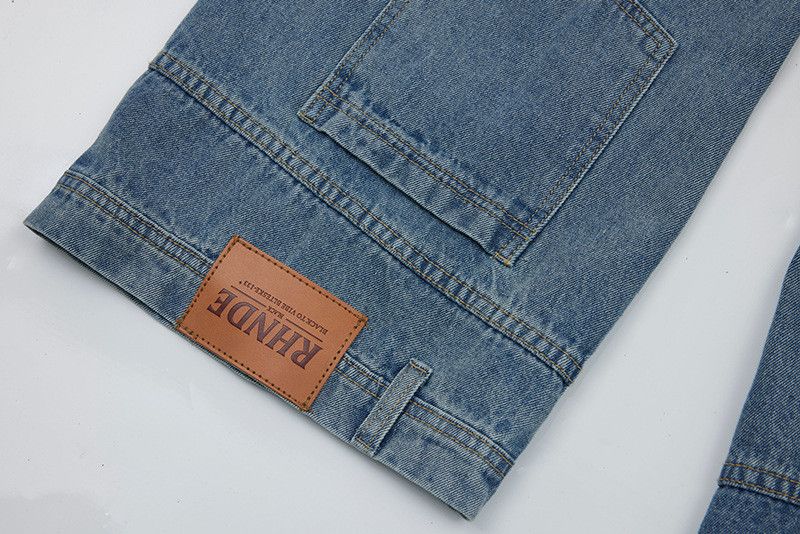 Jean American high street washed loose straight leg men's jeans Size US 32 / EU 48 - 6 Thumbnail