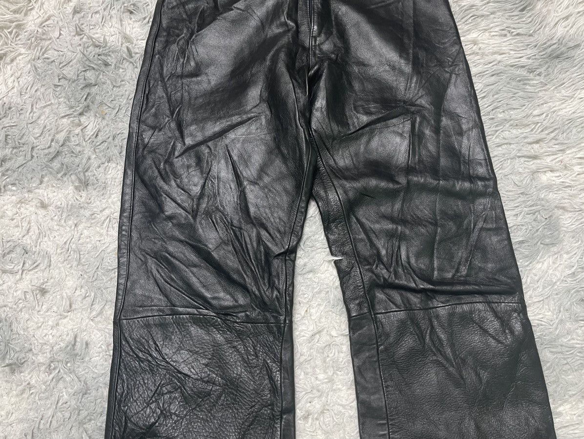 Johnbull 80s JOHNBULL LEATHER PANT TALON ZIPPER Size US 28 / EU 44 - 4 Thumbnail