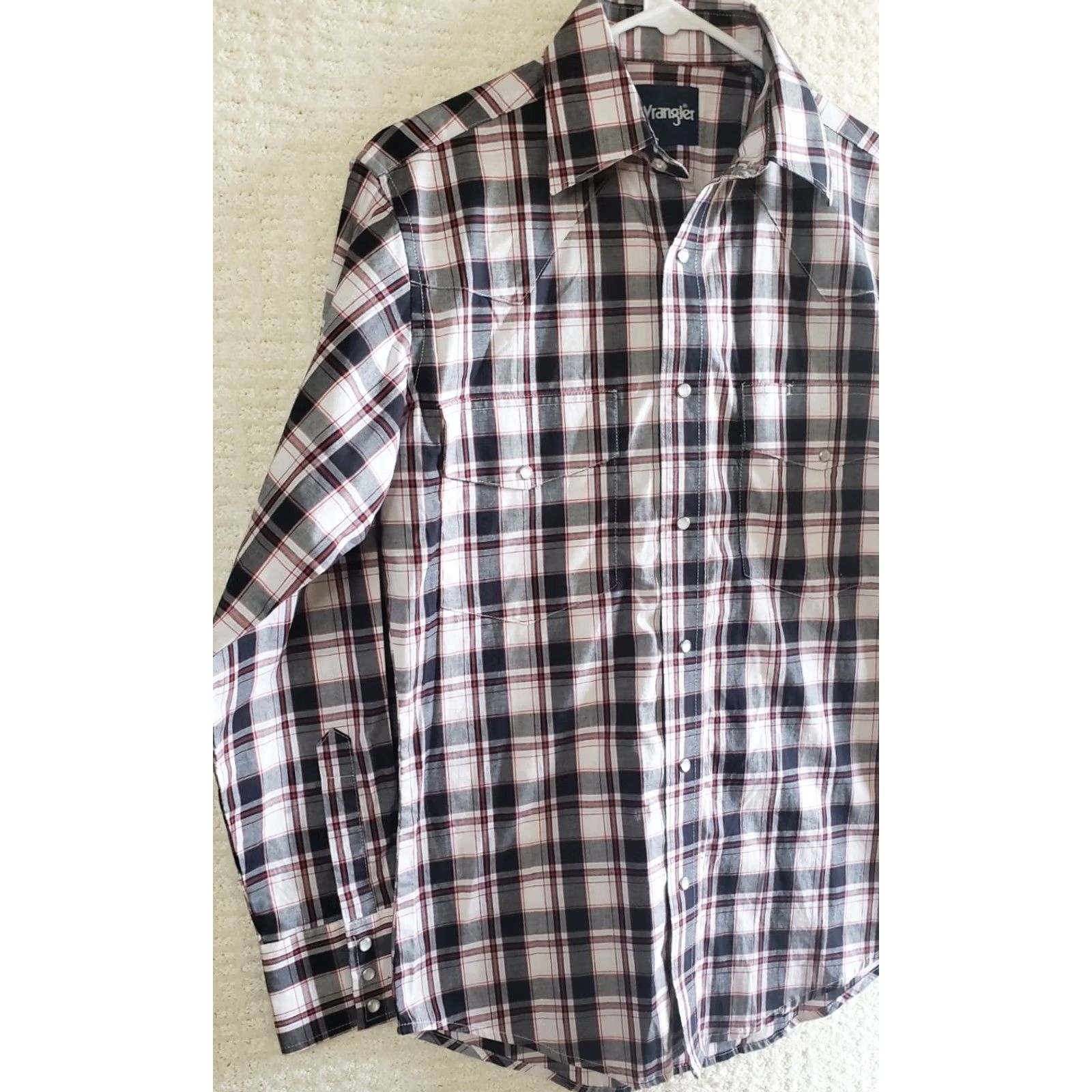 Wrangler WRANGLER WESTERN PEARL SNAP PLAID SHIRT Men Small Regular Button-Up Cotton Multicolor V-Stitched Pockets Size US S / EU 44-46 / 1 - 5 Thumbnail