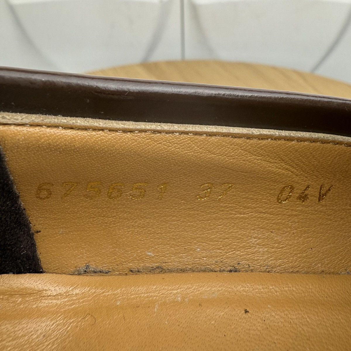 Gucci GUCCI Loafers Leather Shoes Monogram GG Metal Logo Beige Size US 7 / IT 37 - 10 Thumbnail