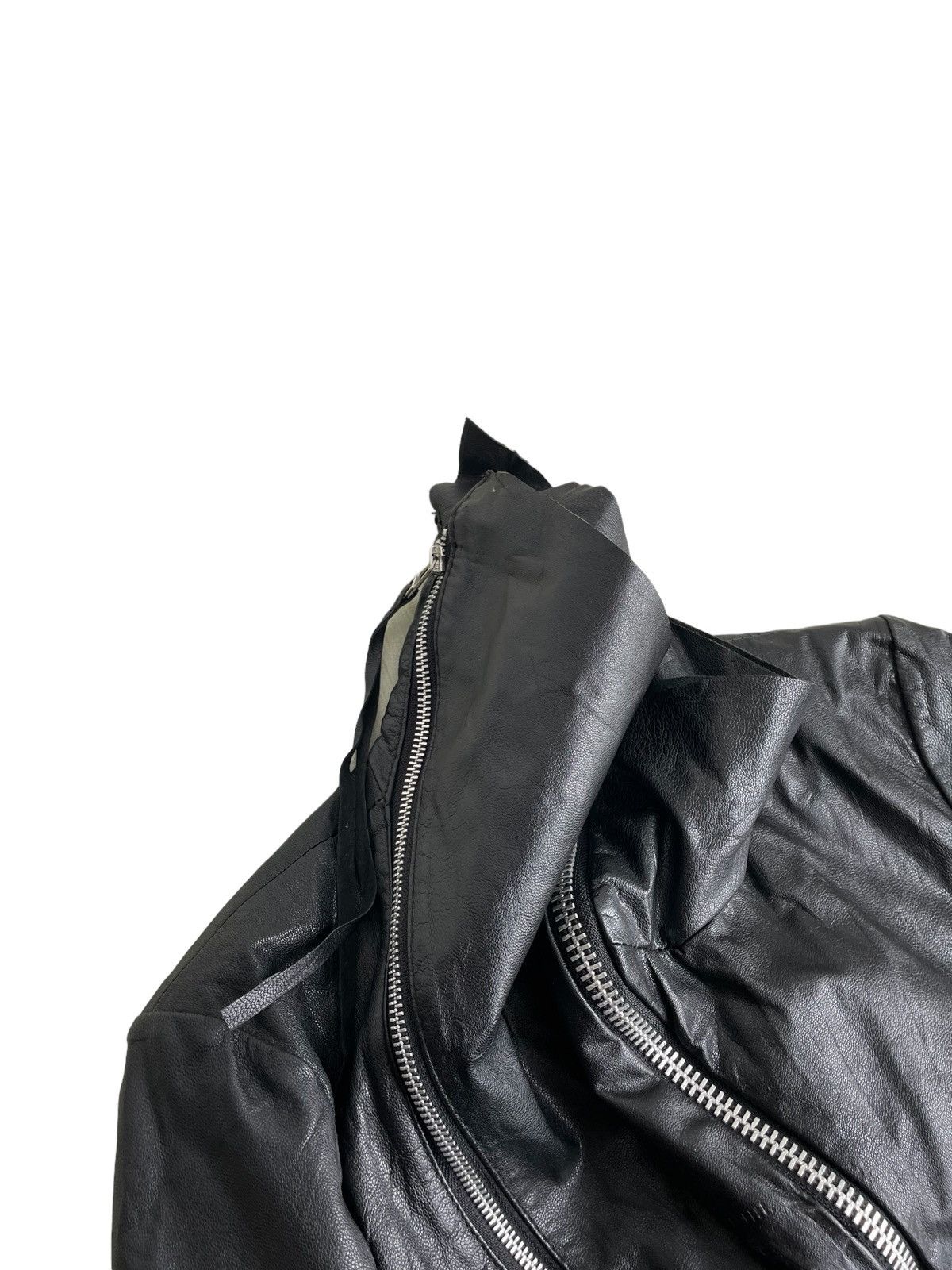 Ekam 🇯🇵 Asymmetrical Zipper Bondage Biker Leather Jacket