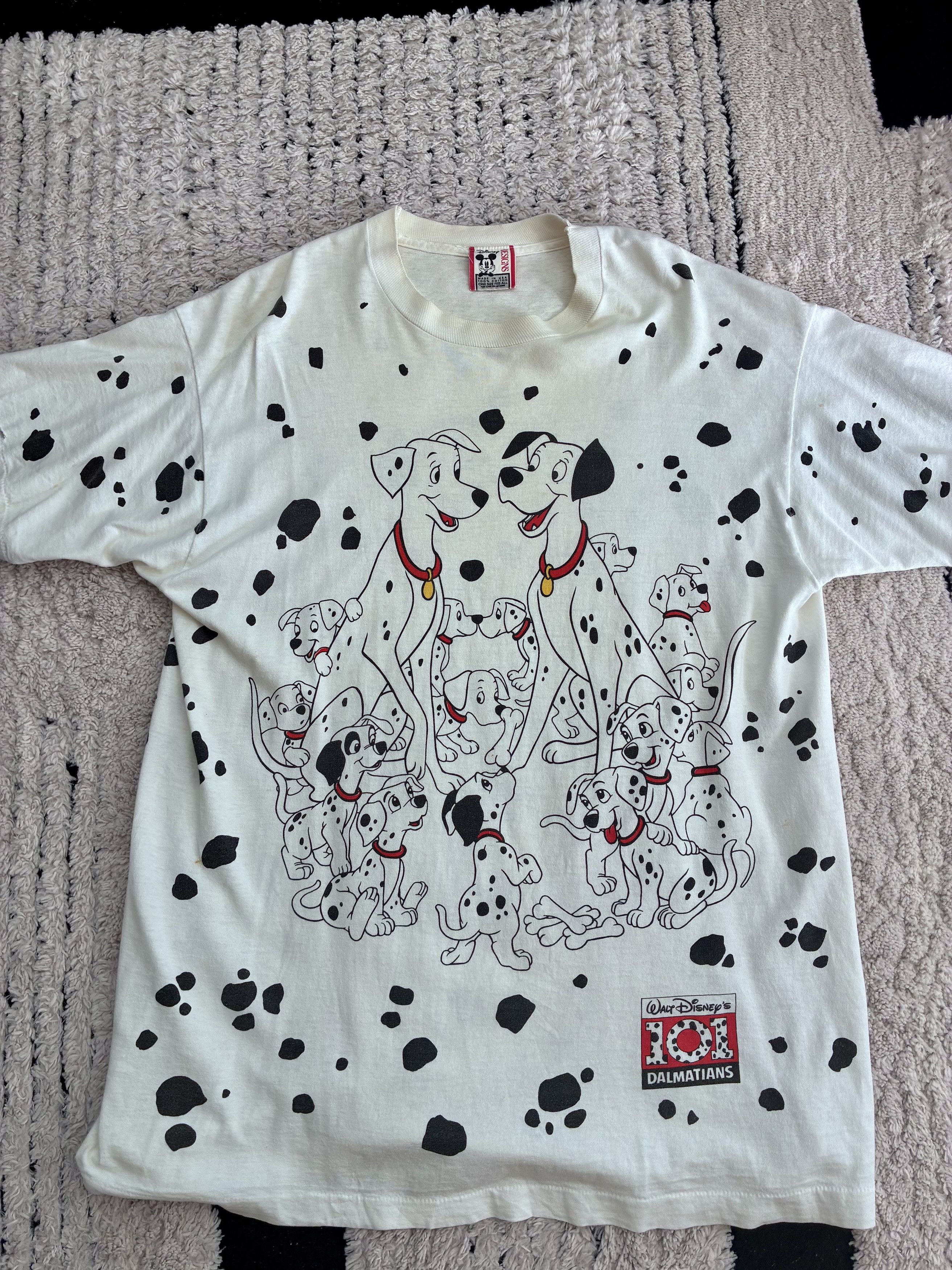 Disney Vintage 90s Disney 101 Dalmatians AOP USA Tee Size US XL / EU 56 / 4 - 1 Thumbnail
