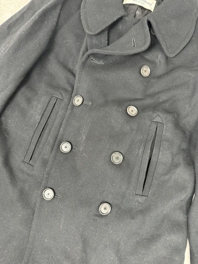 Dolce & Gabbana AW1996 Dolce & Gabbana Black Classy Wool Buttoned Officer Peacoat Jacket Size US M / EU 48-50 / 2 - 10 Thumbnail