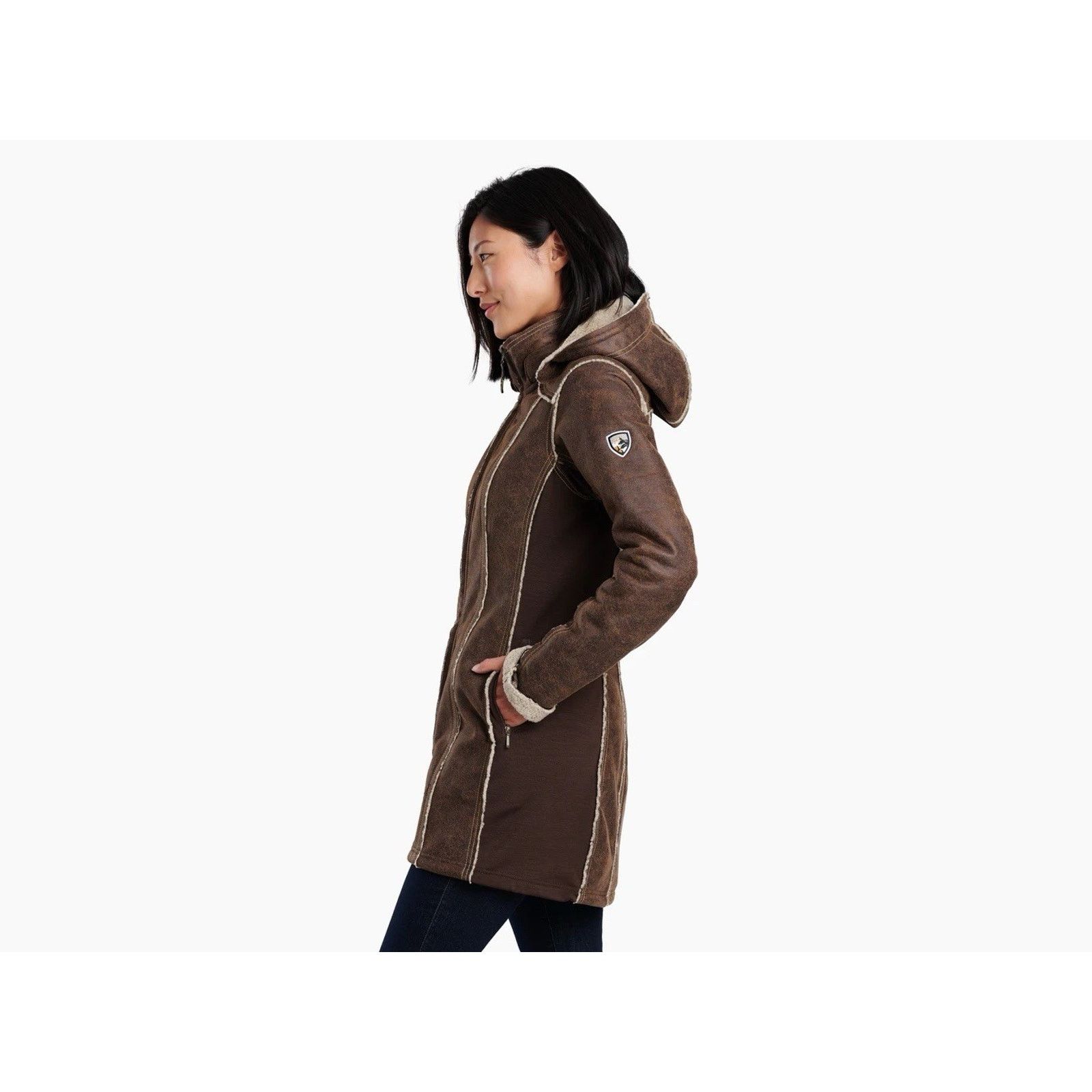 Kuhl NWOT Kuhl XL Women's Dani Sherpa Brown Wool Faux Leather Size XL / US 12-14 / IT 48-50 - 3 Thumbnail