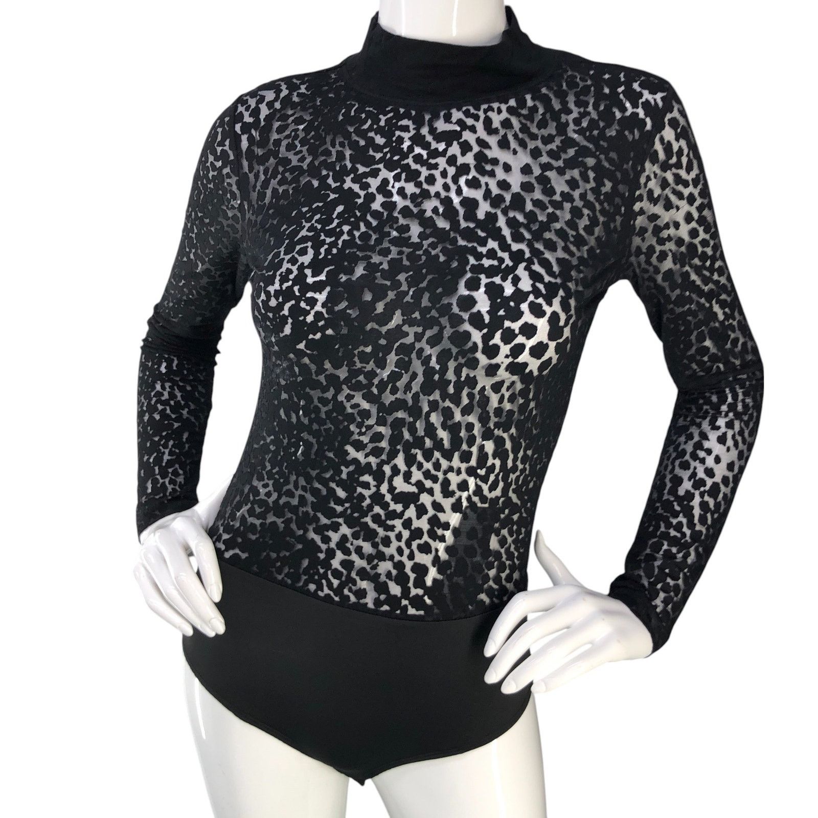Allsaints ALLSAINTS All Saints Size 0 Bodysuit Bela Leopard Top Black Size XS / US 0-2 / IT 36-38 - 1 Thumbnail
