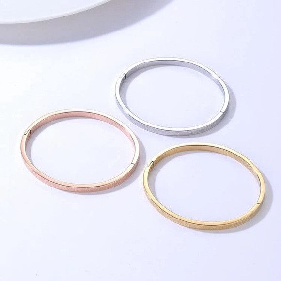 Other 3Pcs Set Stainless Steel Bracelets For Women Size ONE SIZE - 4 Thumbnail