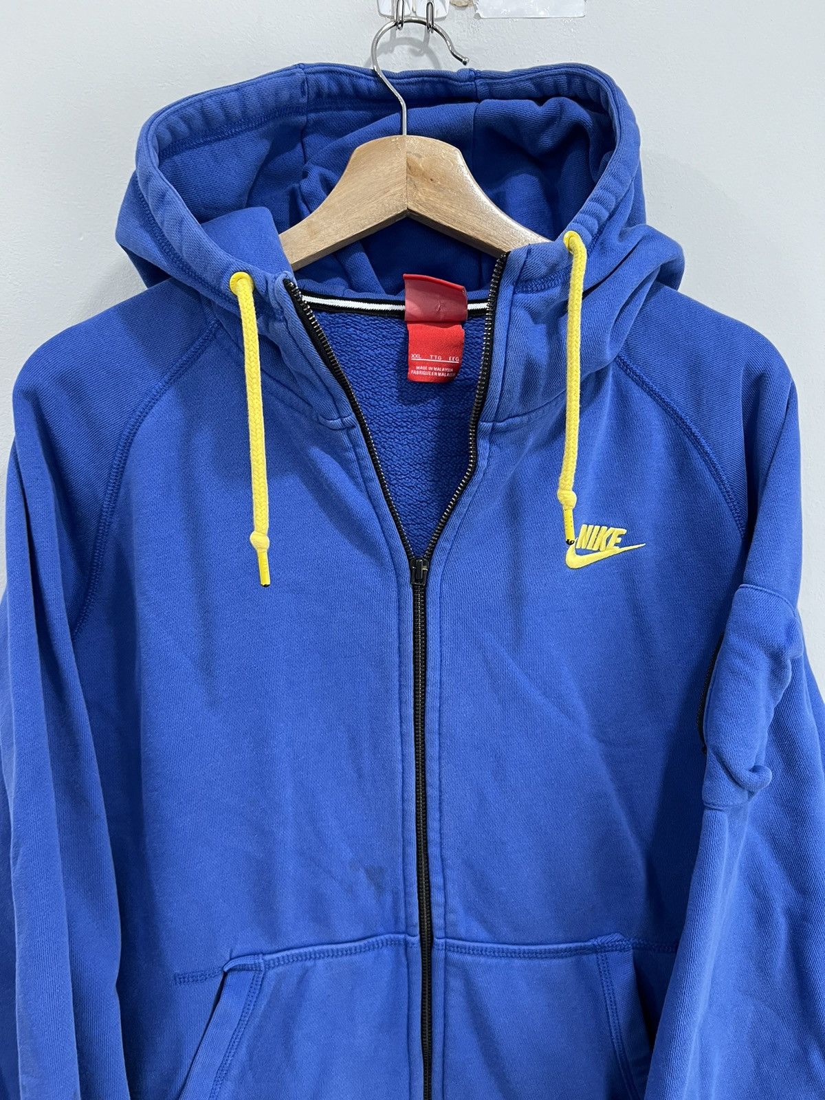 Nike Vintage Y2K Nike Hoodie sweater zip up swoosh check xxl Size US XXL / EU 58 / 5 - 3 Thumbnail