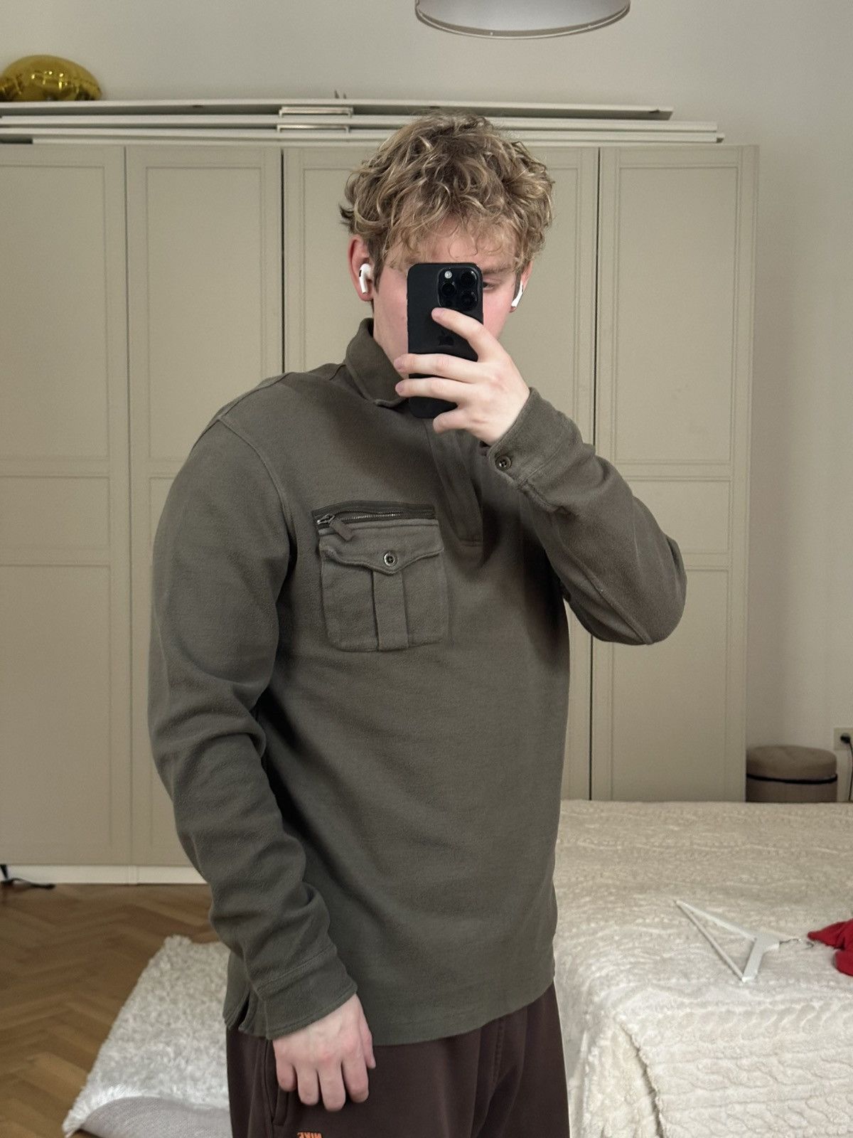 Polo Ralph Lauren Polo Ralph Lauren vintage rare Military Army 1/3 Zip Polos Size US M / EU 48-50 / 2 - 6 Thumbnail