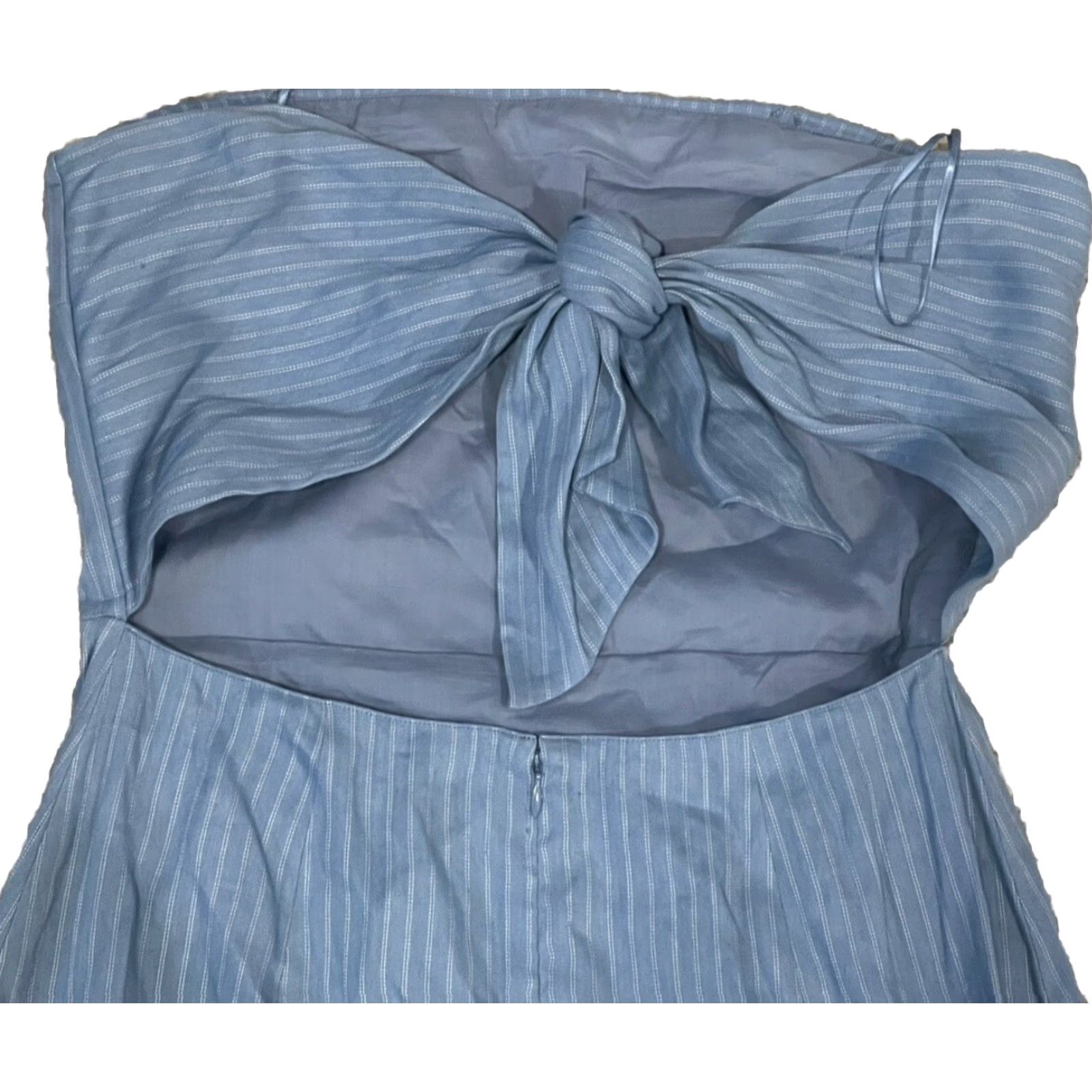 Theory NWT Theory Phyly Dress Strapless Midi Twill Striped Linen Blend Size 6 85 Size M / US 6-8 / IT 42-44 - 7 Thumbnail