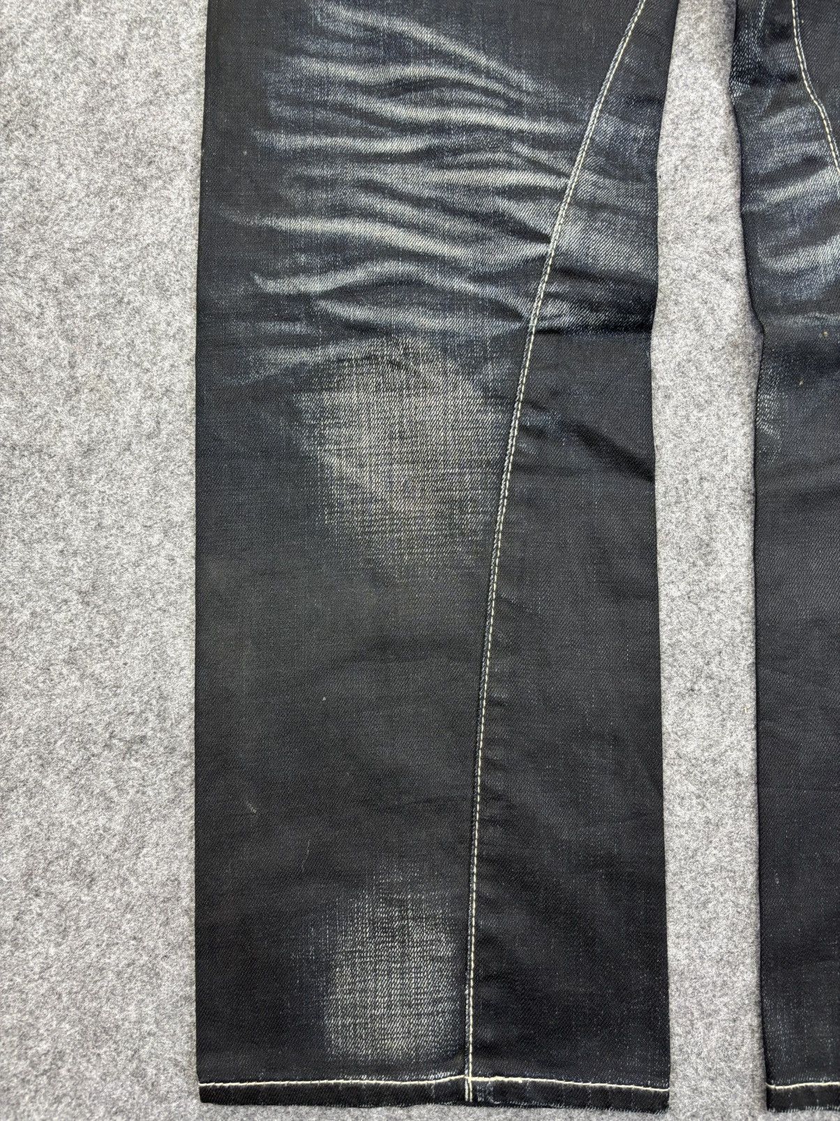 Japanese Brand 💥Sick Back Number Multipockets Indigo Stone Wash Denim F718 Size US 32 / EU 48 - 21 Thumbnail