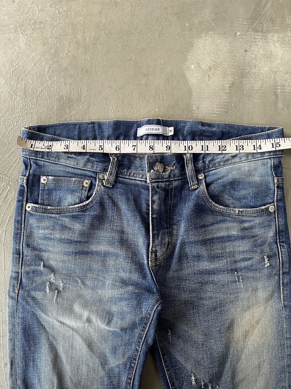 If Six Was Nine Midas 9 Whiskered Skinny Jeans Size US 31 - 5 Thumbnail