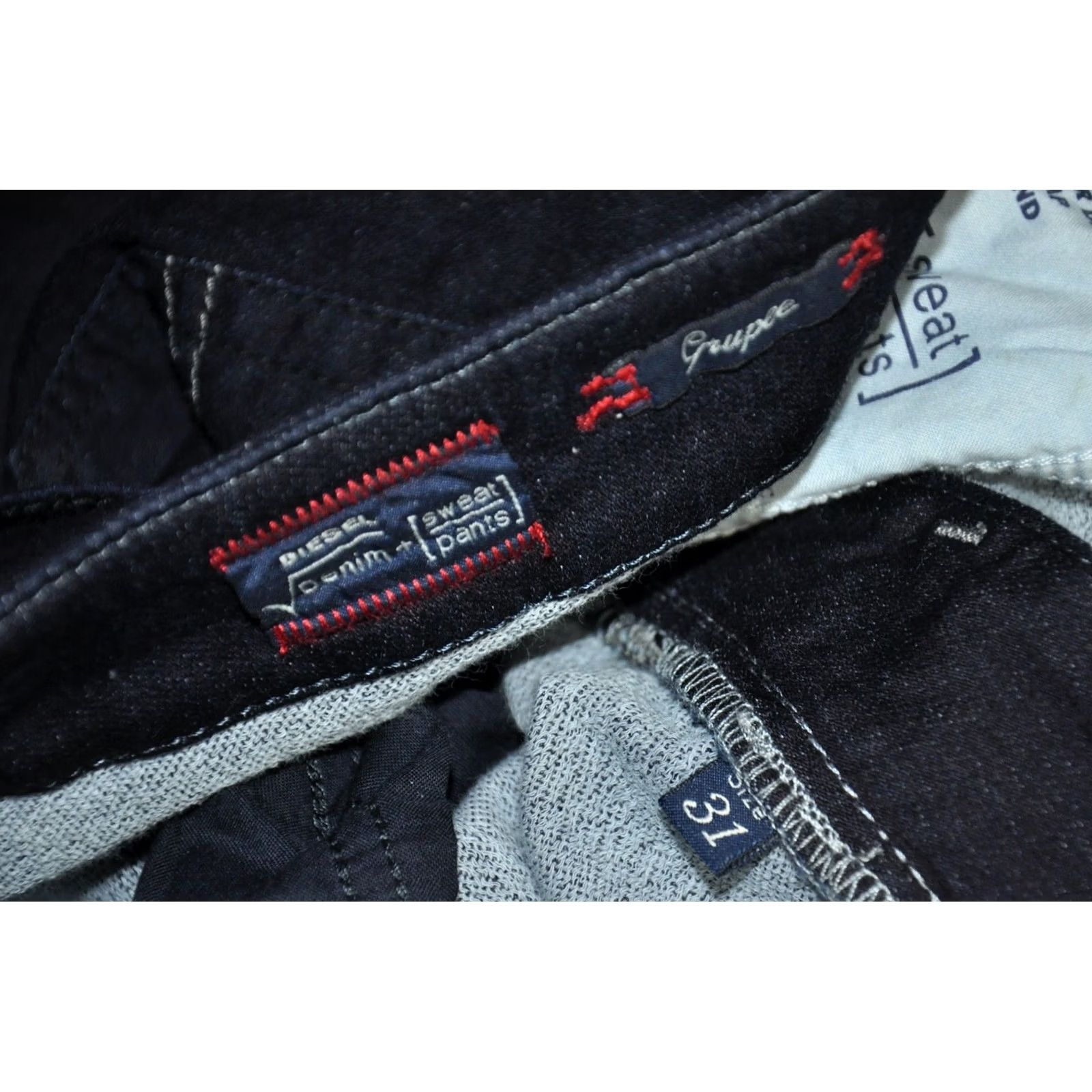Diesel Diesel Grupee-0600V Sweatpants Jogg Jeans Women's Size 31 Blue 90% Cotton 8% Polyester 2% Elastane Skinny Style Vintage: No Size 24" / US 00 / IT 34 - 7 Thumbnail