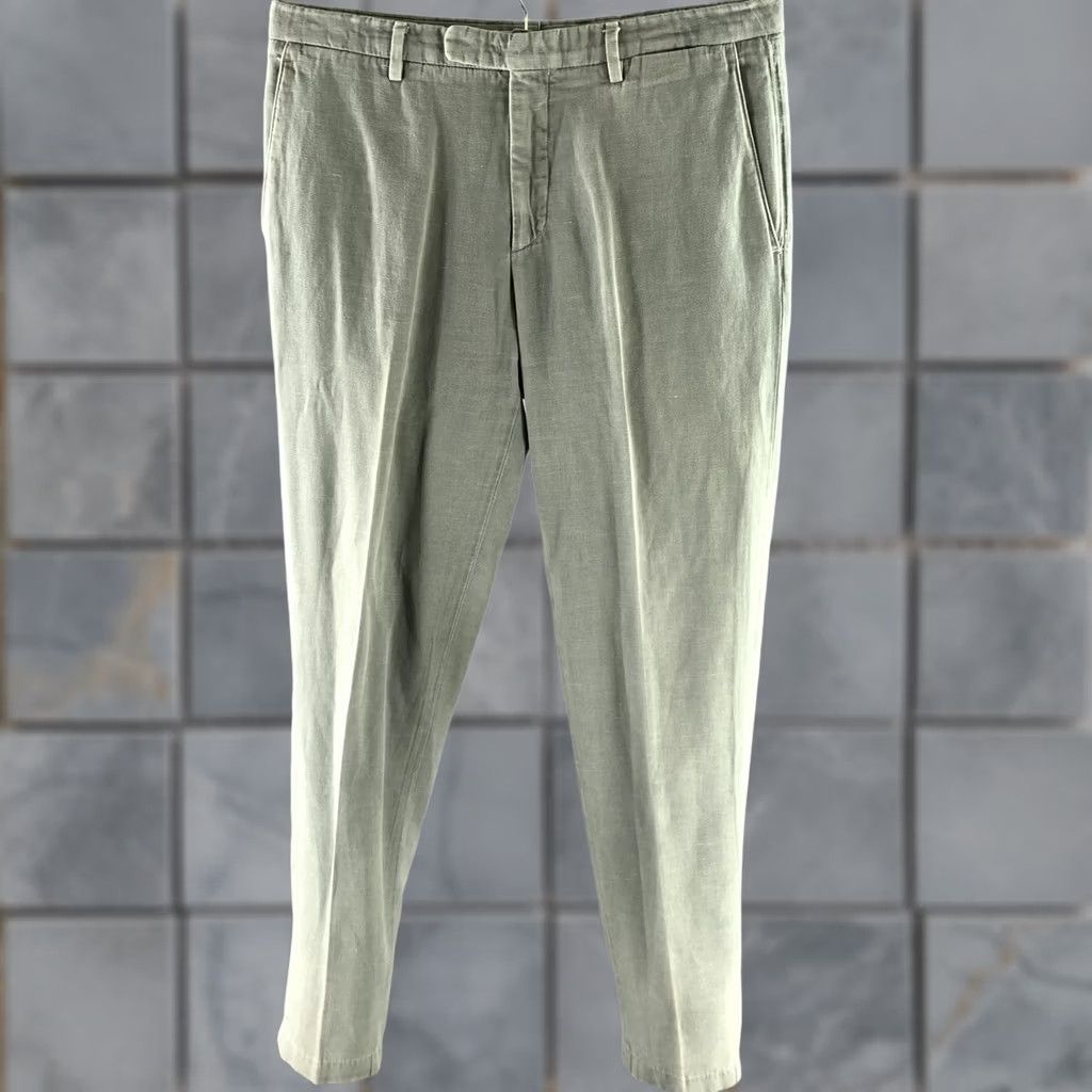 Boglioli BOGLIOLI Pants Size 32 Linen Blend Washed Grey Blue Zip Fly Inseam 31 Mens Size US 32 / EU 48 - 1 Thumbnail