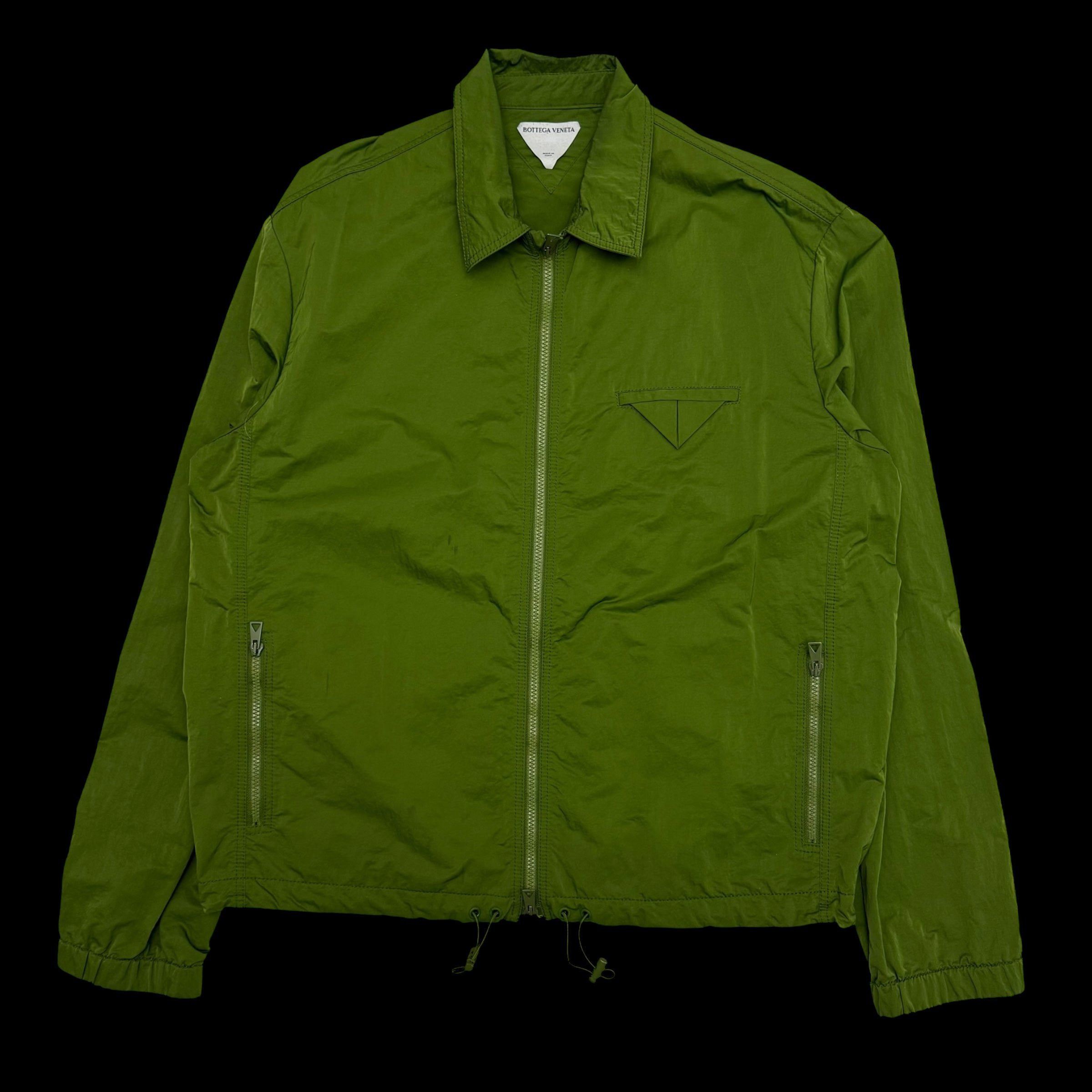 Bottega Veneta Zip Nylon Technical Jacket Green (size XL) - Main Image
