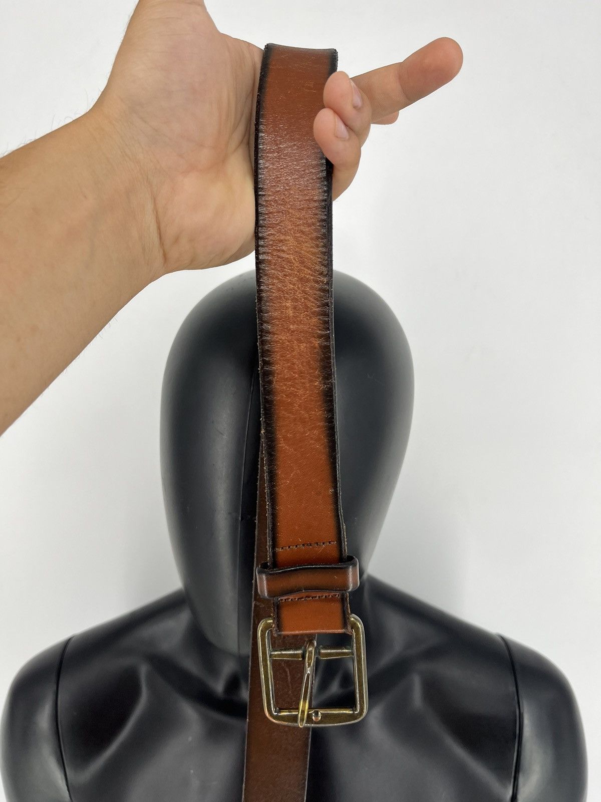 Ralph Lauren Vintage Polo Ralph Lauren Belt Brown Leather RRL 28 Small US Size 38 - 8 Thumbnail