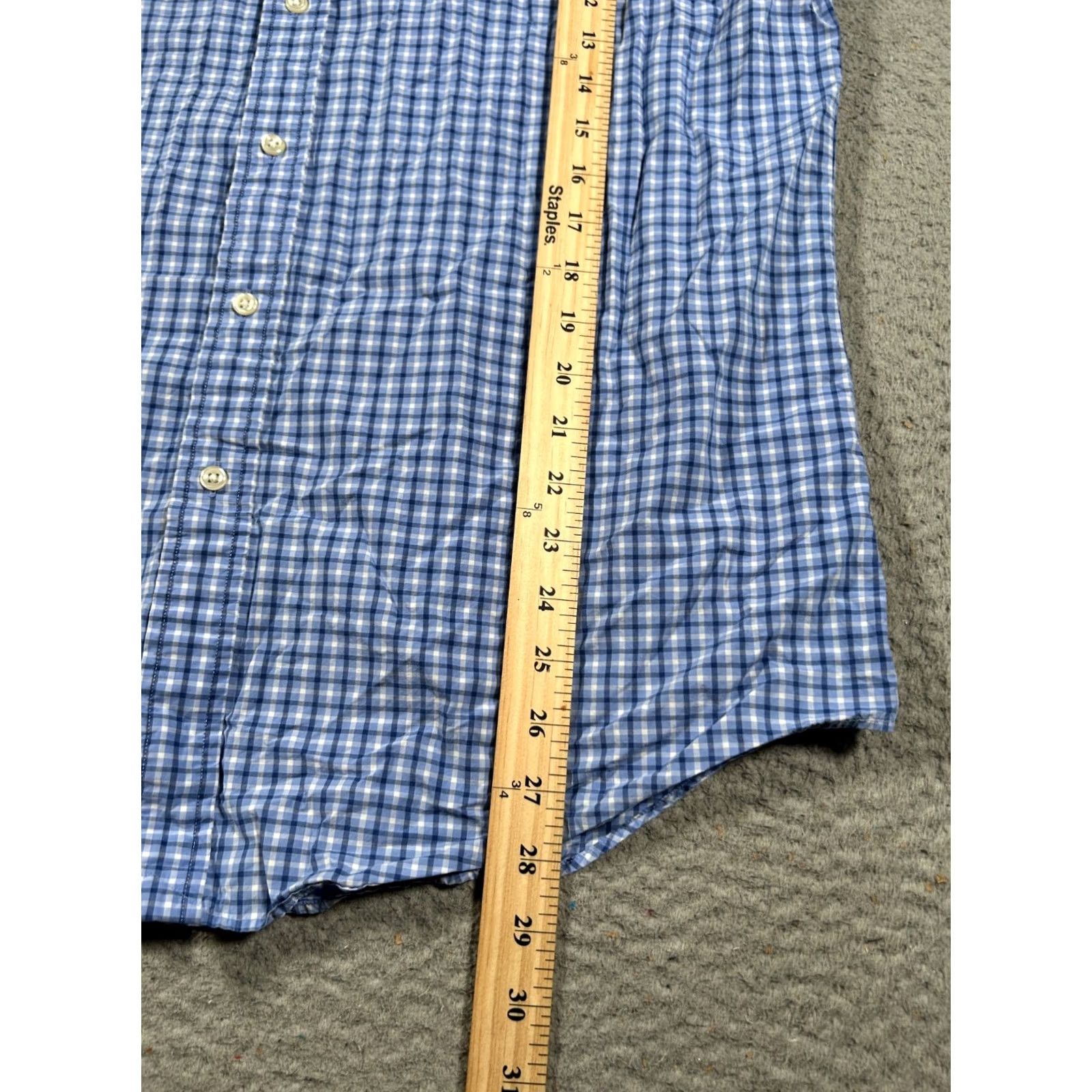 Ralph Lauren Ralph Lauren Shirt Mens Large Blue Check Pony Logo Split Pleated Button Down Size US L / EU 52-54 / 3 - 5 Thumbnail