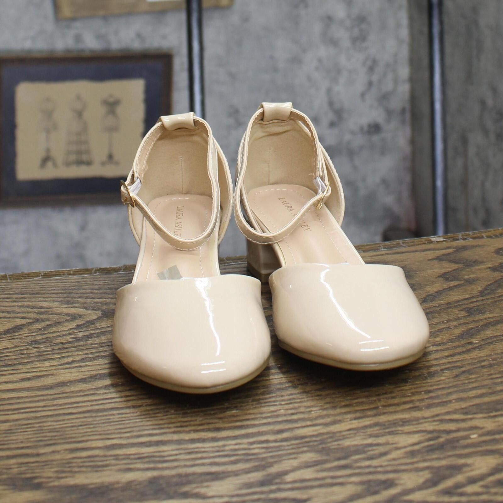 Other Laura Ashley Block Heels Patent Dress Shoes Beige Brown 4 Size US 5 / EU 37 - 3 Thumbnail