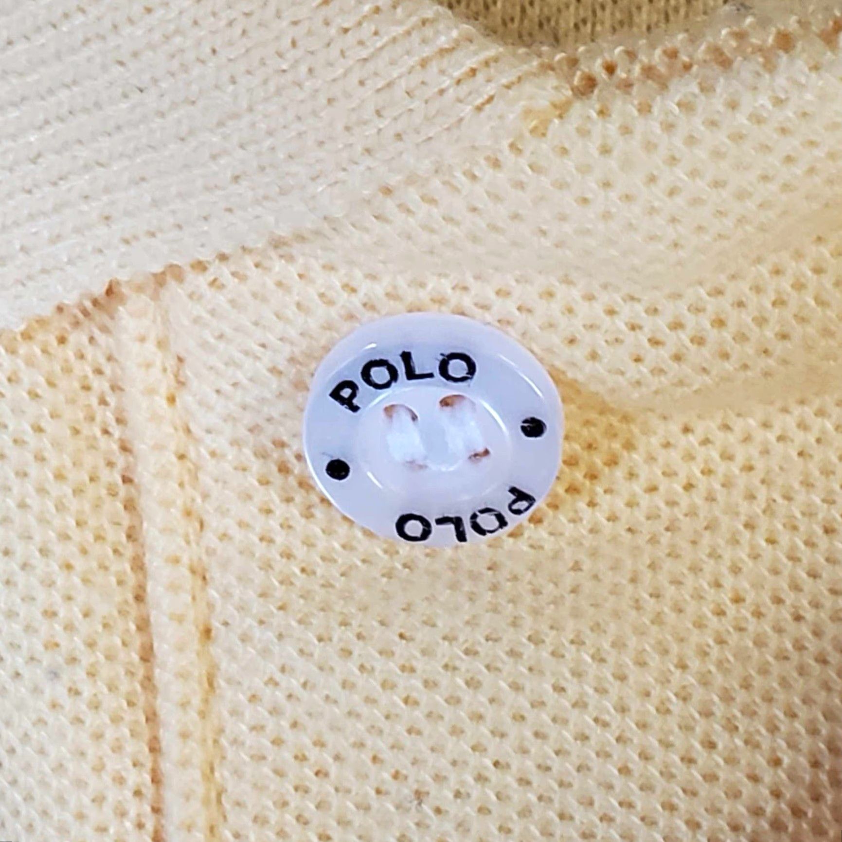 Ralph Lauren VINTAGE Ralph Lauren Polo Shirt Mens M Yellow Solid RL Pony Logo Button Polo Shirt Size US M / EU 48-50 / 2 - 5 Thumbnail