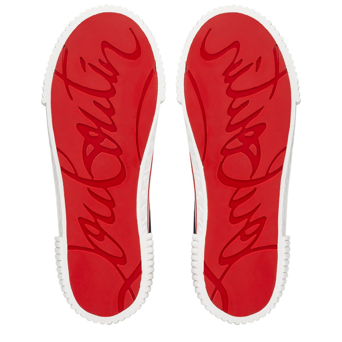 Christian Louboutin o1s1wg110924 Pedro Flat Toile High Sneaker in Blue Size US 8 / EU 41 - 4 Thumbnail