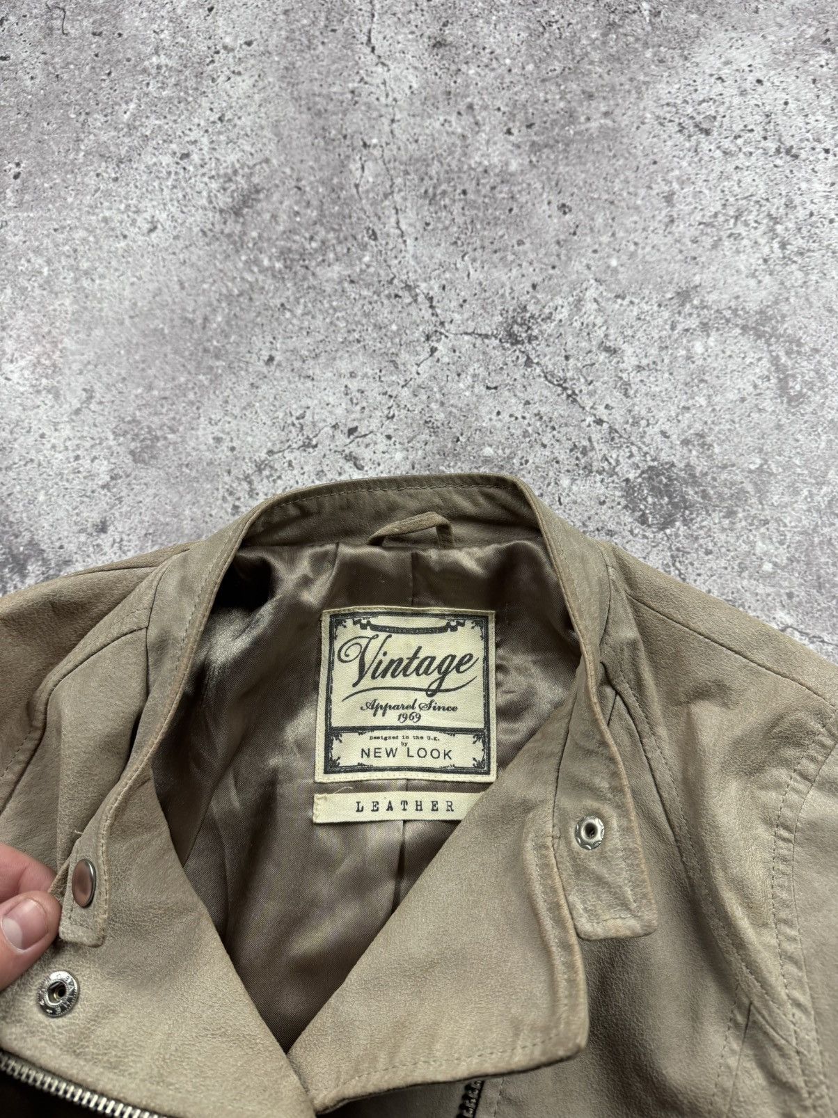 Japanese Brand SICK DISTRESSED BIKER ASSYMETRICAL ZIP LEATHER JACKET Y2K Size M / US 6-8 / IT 42-44 - 11 Thumbnail