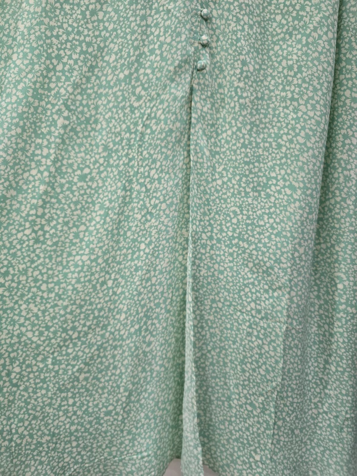 Other Rixo Green With White Dots High Waisted Dress Size XS / US 0-2 / IT 36-38 - 5 Thumbnail