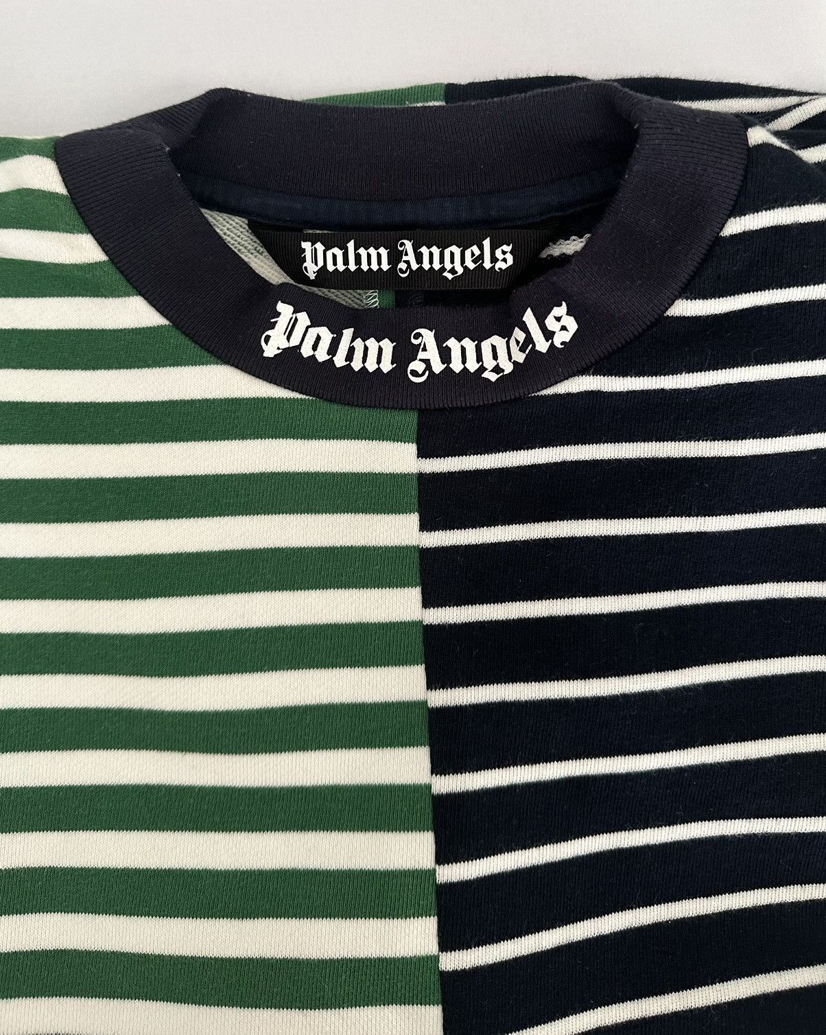 Palm Angels Palm Angels Striped Long Sleeve Tee – Green/Navy – Size M Size US M / EU 48-50 / 2 - 3 Thumbnail