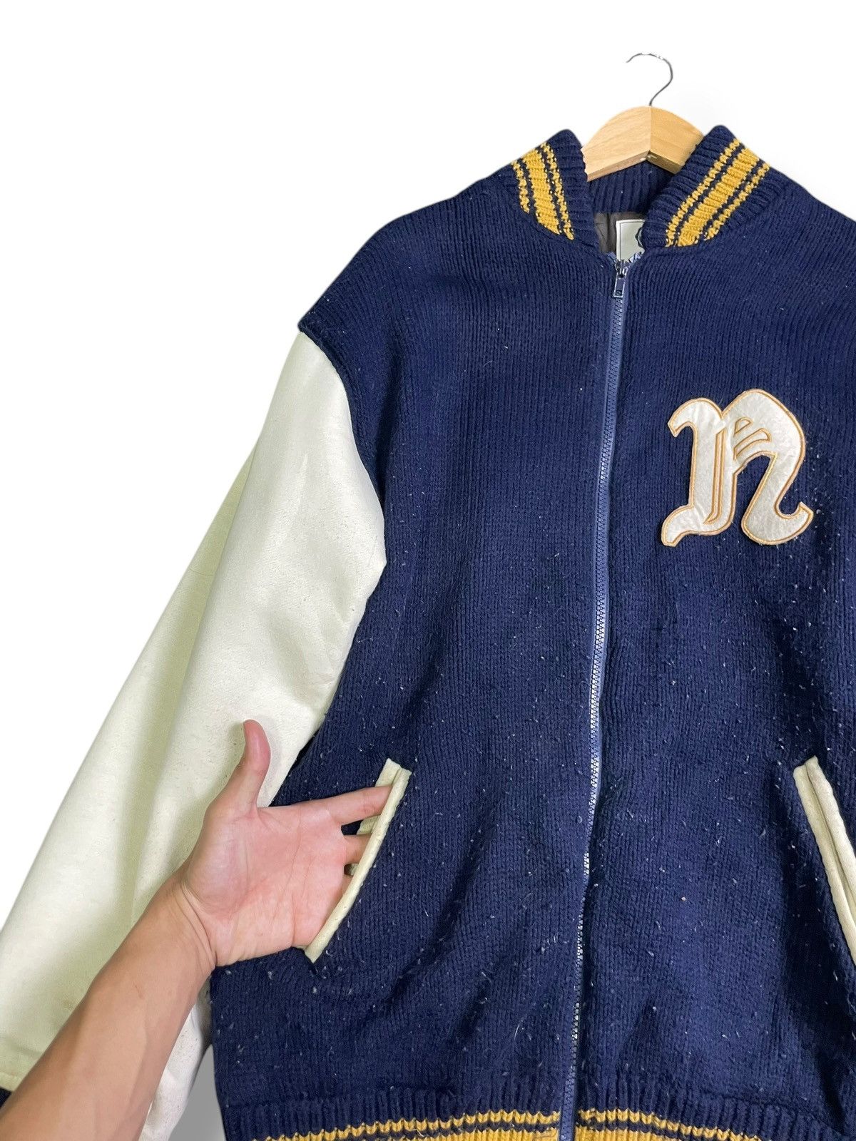 Japanese Brand × Vintage Generate Original x Native Eagles Knitted Varsity (36) Size US L / EU 52-54 / 3 - 4 Thumbnail
