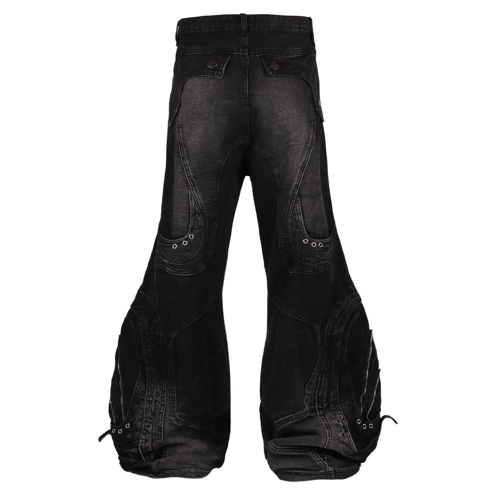 Japanese Brand Deconstructed Oversized Flare Denim Jeans Size 27" / US 4 / IT 40 - 4 Thumbnail