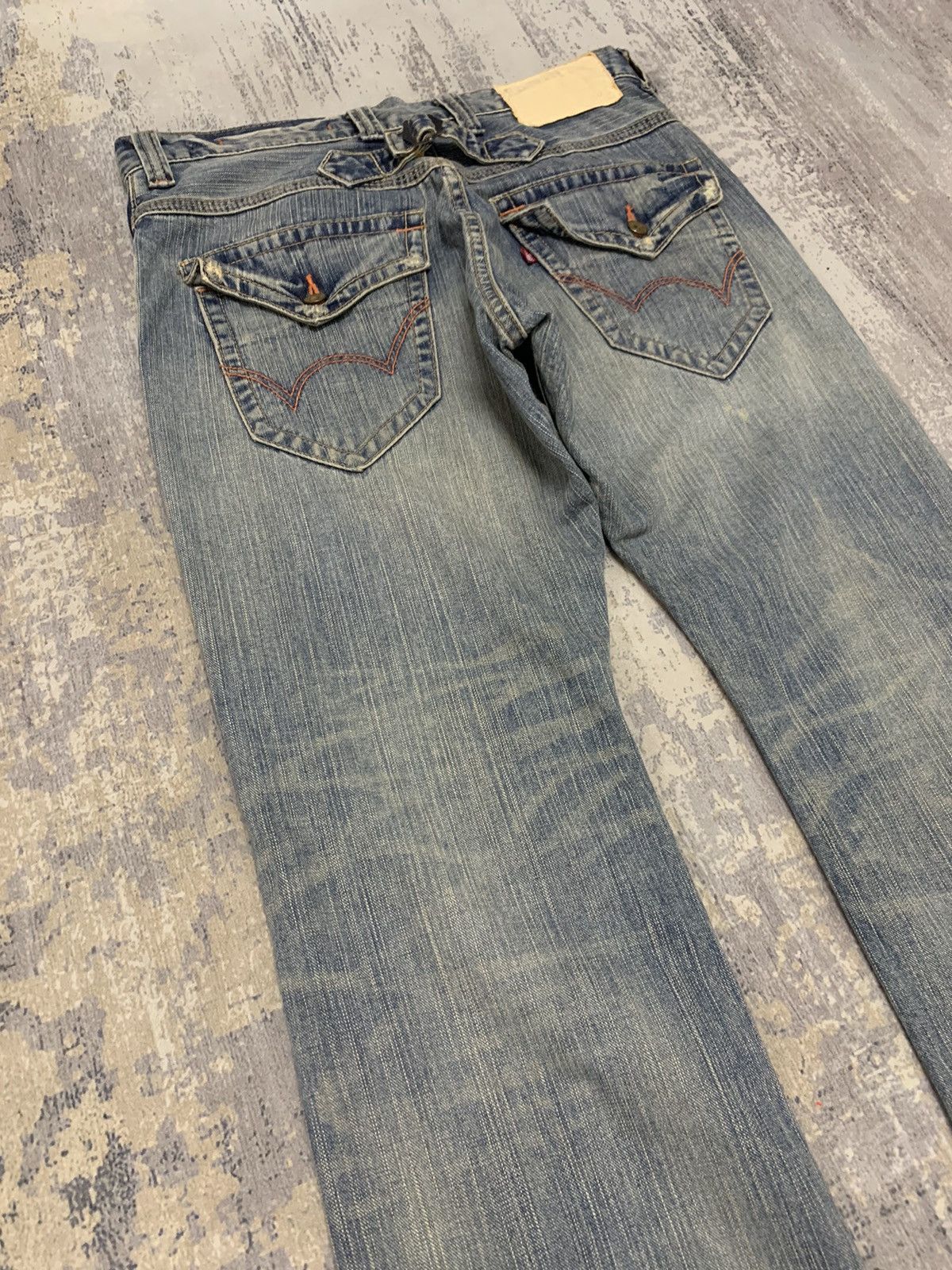 Japanese Brand Edwin XVS Buckle Back Flare Japanese Denim Archive Jeans Size US 33 - 12 Thumbnail